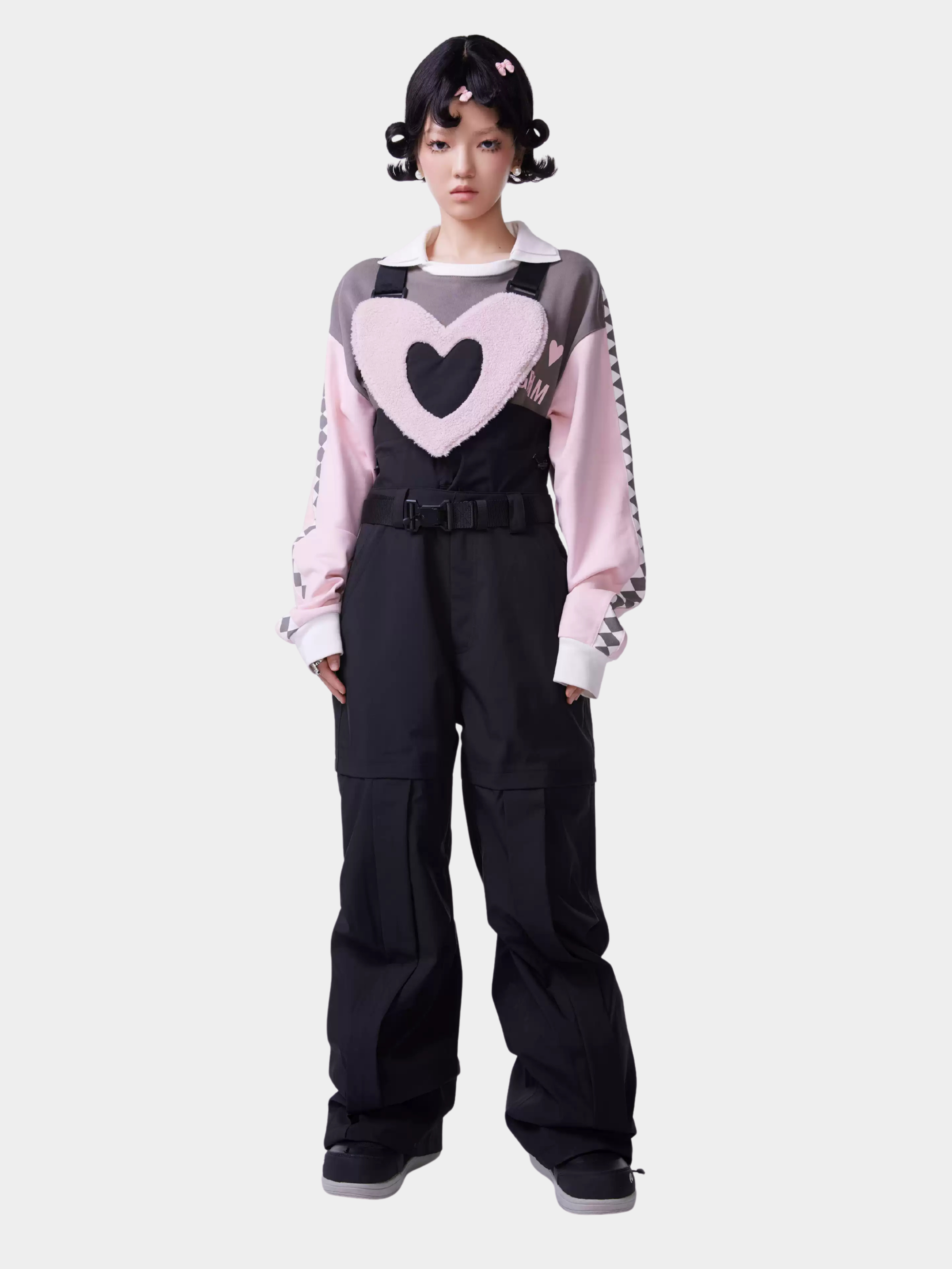 Range - Women's Heart Detail Padded Jacket & Bib Pants Ski Set