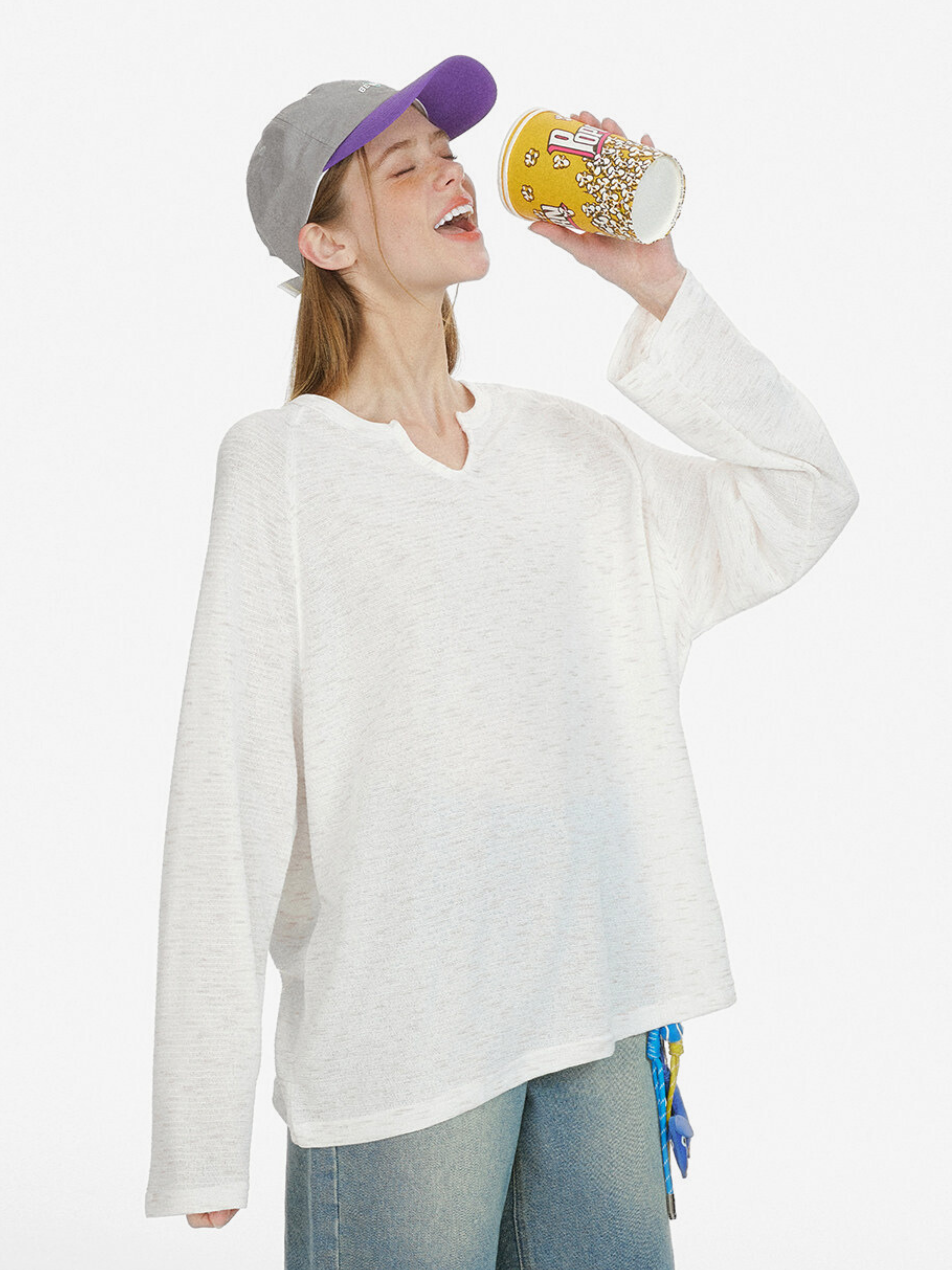 Ravencleaver - Women's Lightweight V-Neck Cooling Knit Long Sleeve