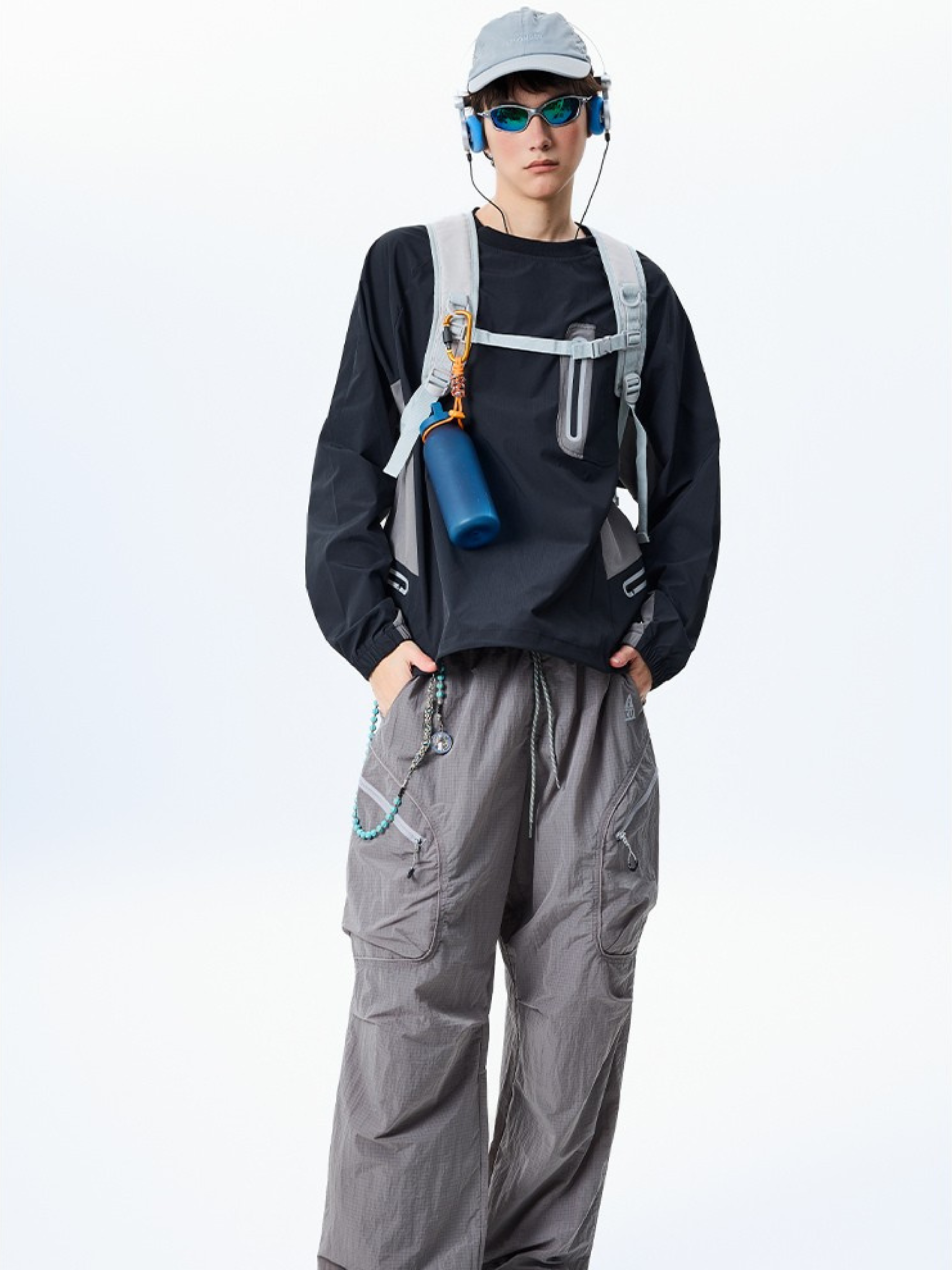 Mistral - Water-Repellent Reflective Zipper Long-Sleeve T-Shirt