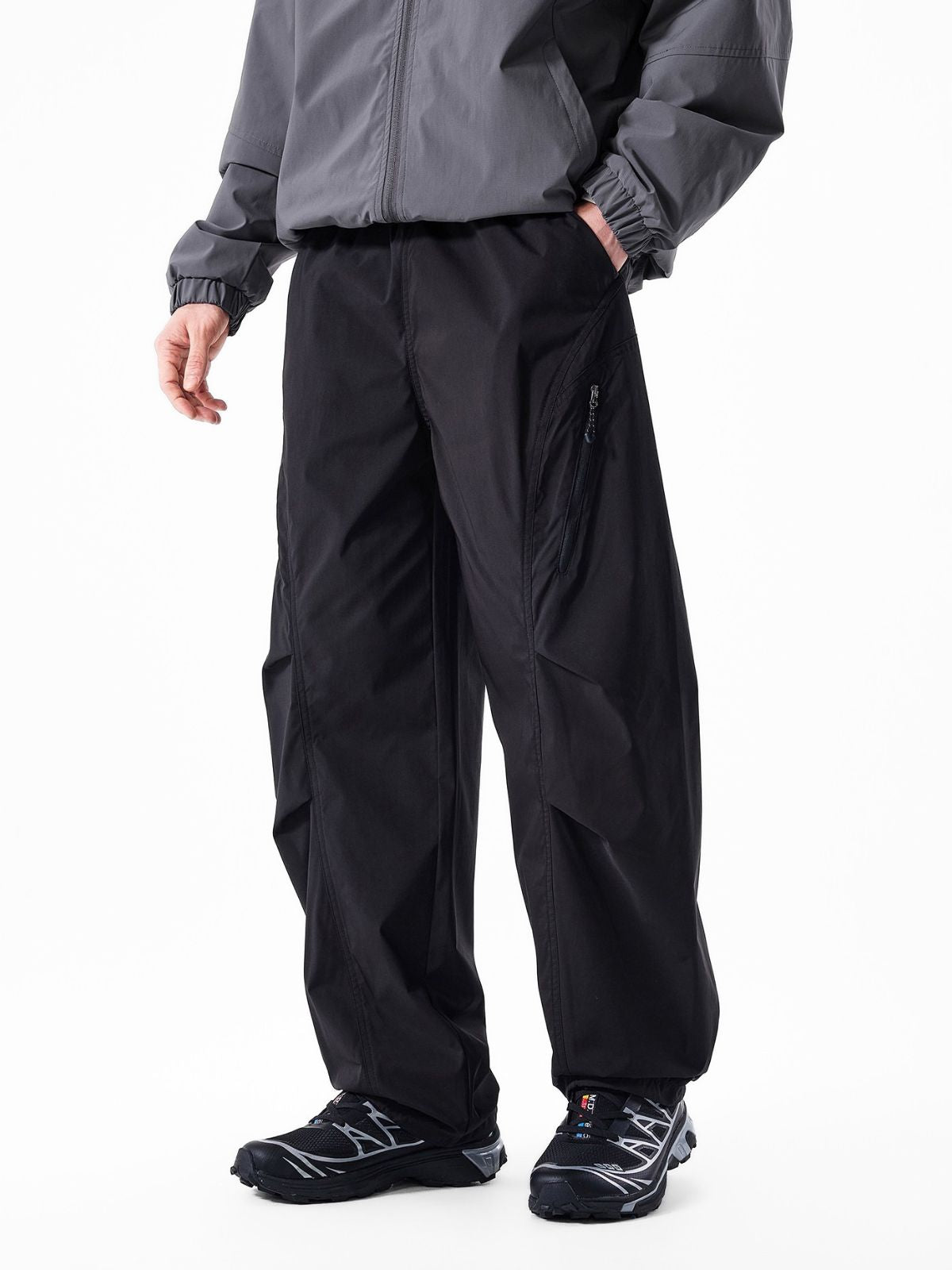 EchoWall - Water-Repellent Wind-Resistant Color-Block Paratrooper Pants
