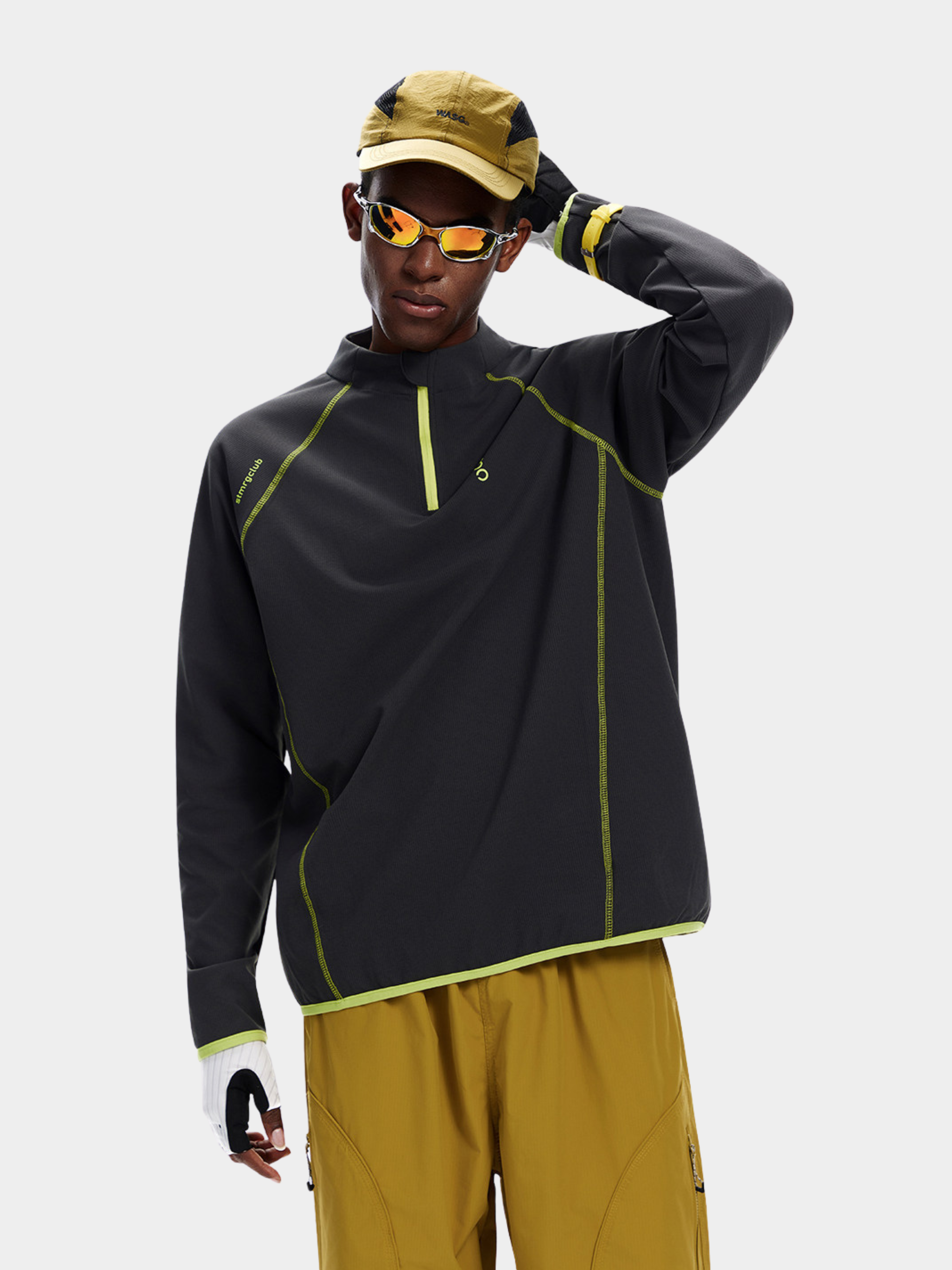 Forestway - Men's Quick-Dry Deconstructed Stitch Half-Zip Sweatshirt