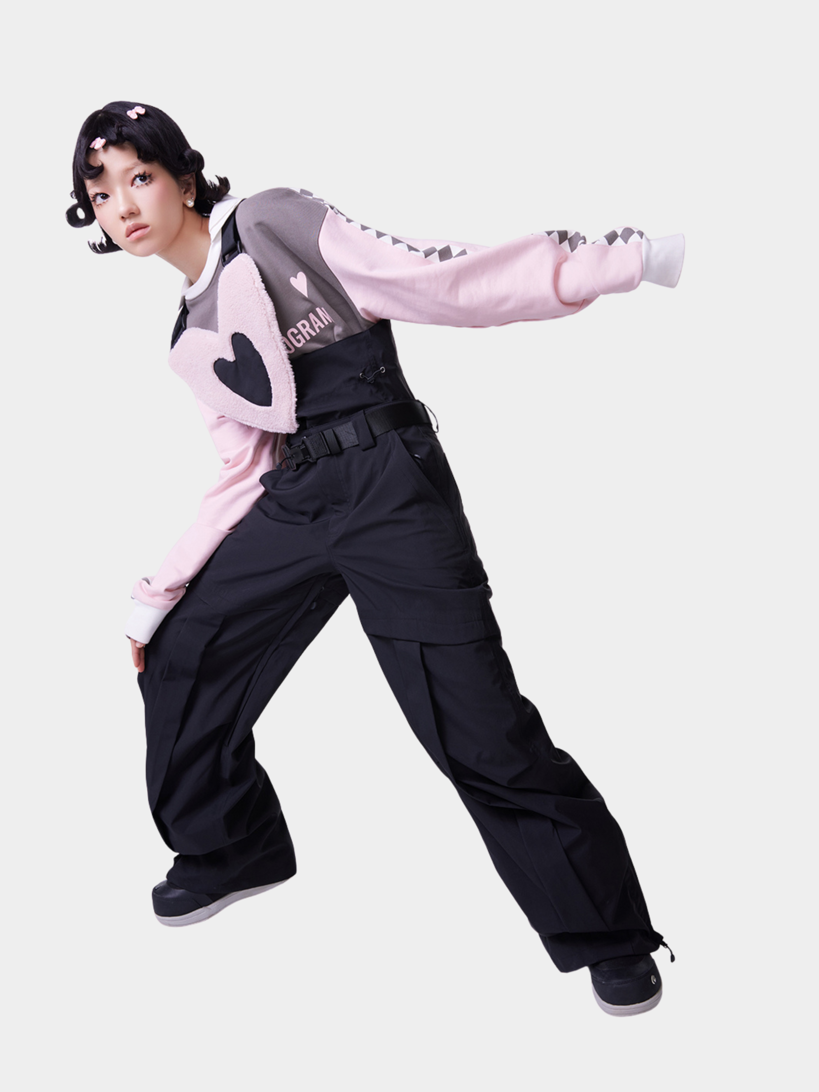 Range - Women's Heart Detail Padded Jacket & Bib Pants Ski Set