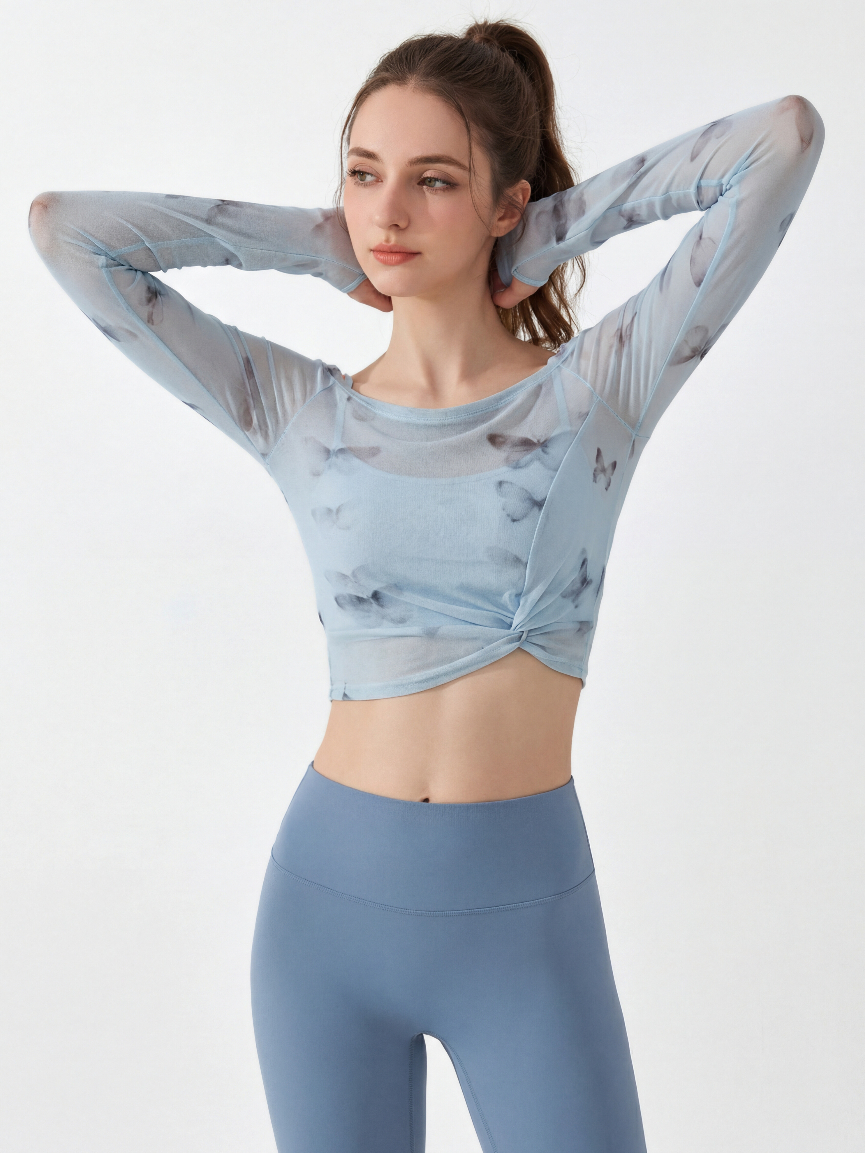 Stormwalk - Women's Quick-Dry Mesh Workout Built-In Bra Cover Top