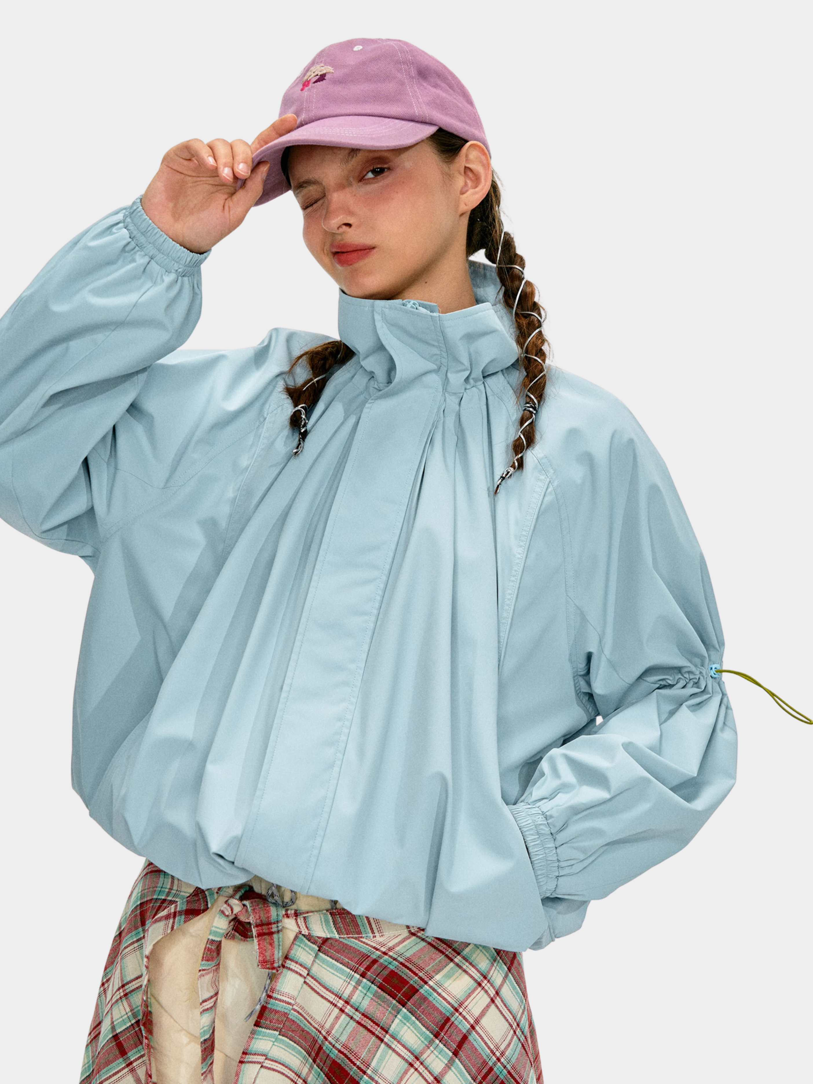 ShadowMode - Women's C6 Water-Repellent Bubble Collar Ruched Jacket