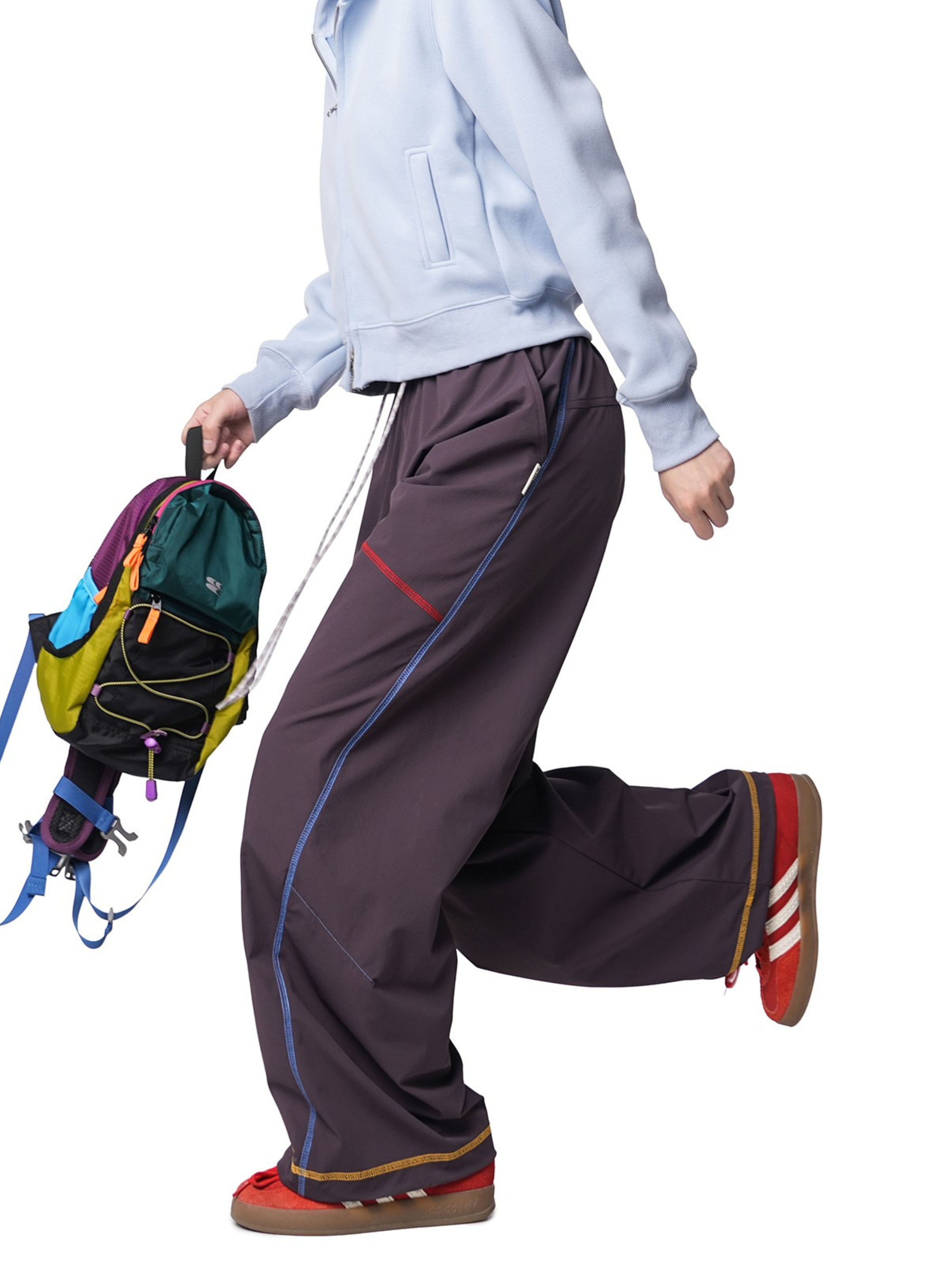 Summitpath - Women's Colorblock Hassel Stitch Straight Casual Pants