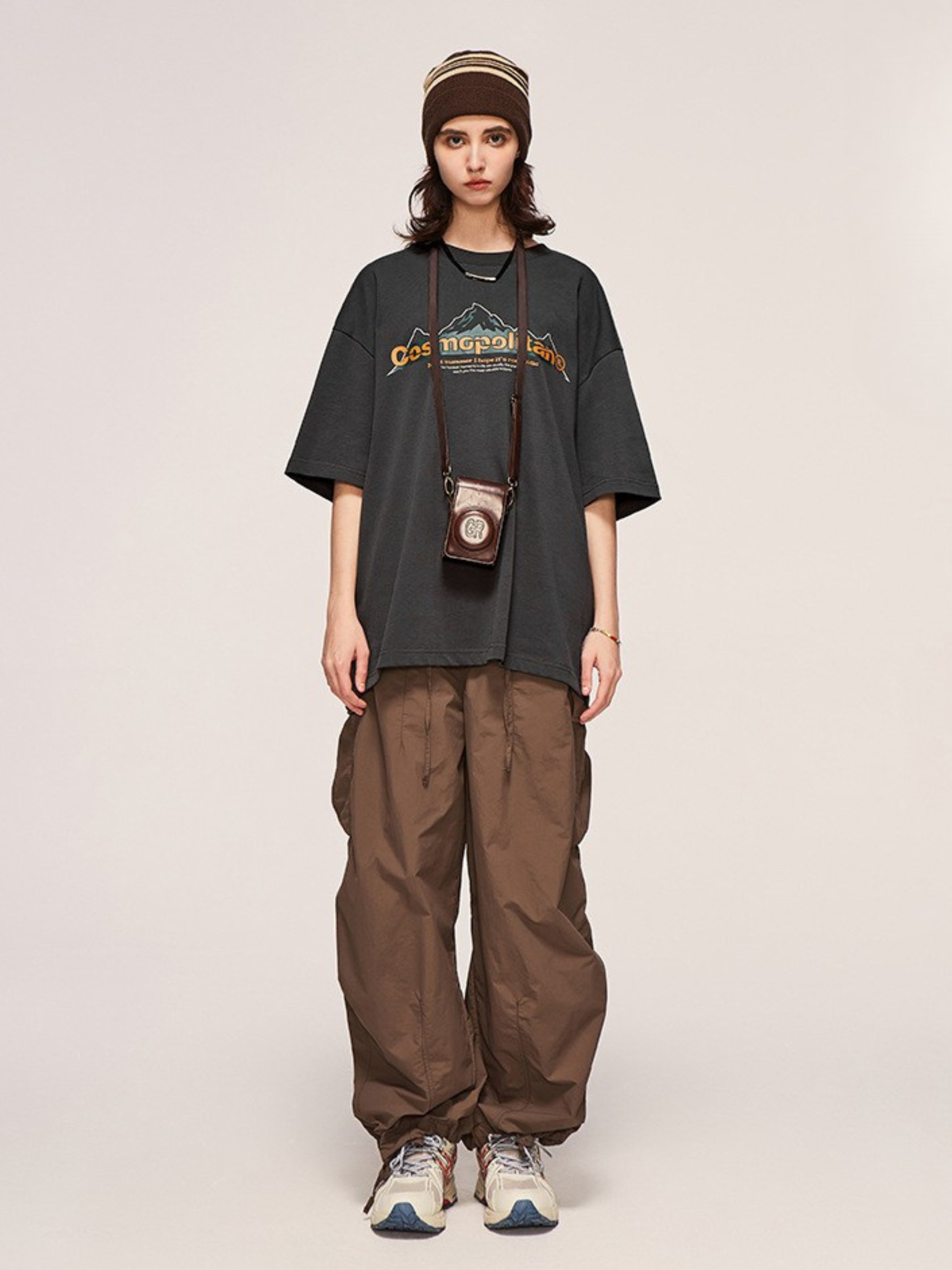 FireChair - Unisex Plaid Loose-Fit Utility Wide-Leg Pants