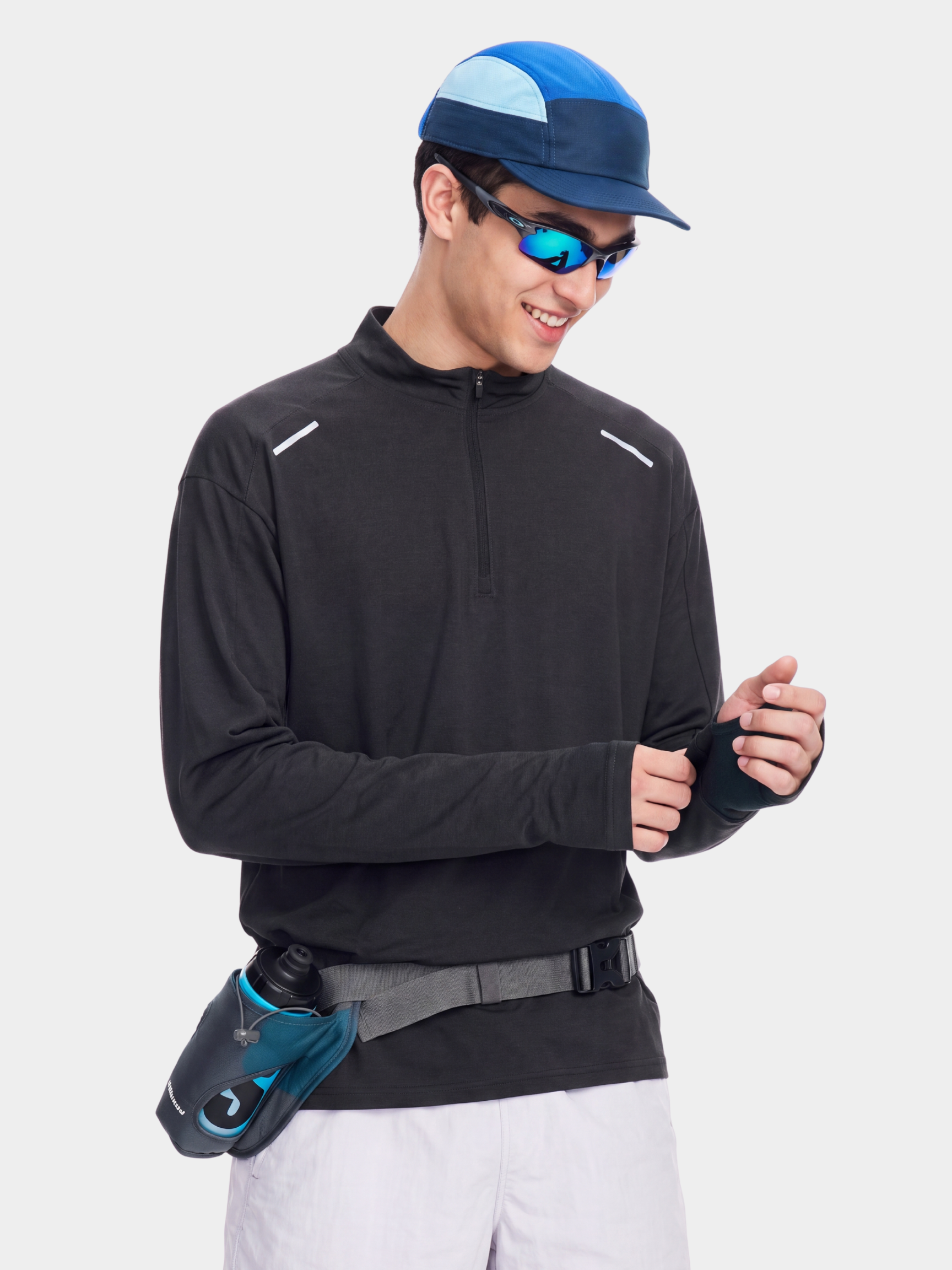 BreezeZip - Men's UPF40+ Quick-Dry Half-Zip Breathable T-Shirt