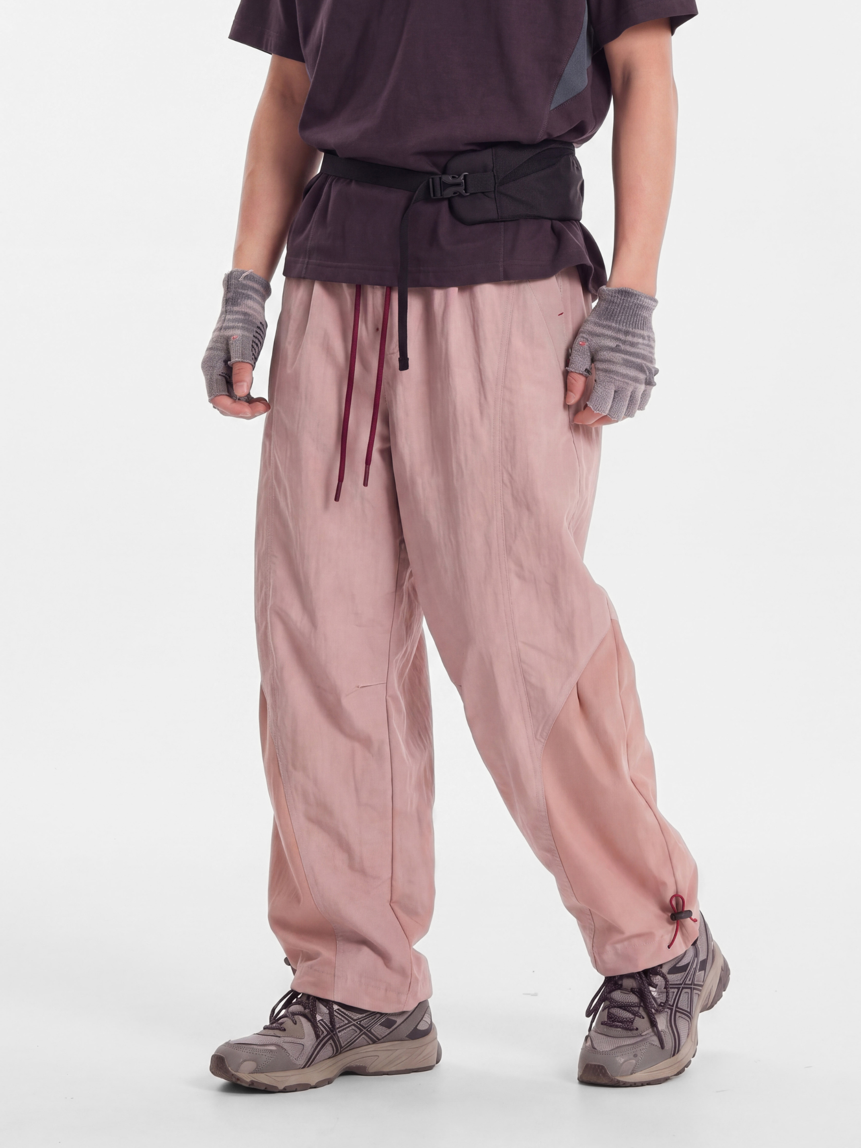 TieRidge - Unisex Lightweight Breathable Contrast-Stitch Paratrooper Pants