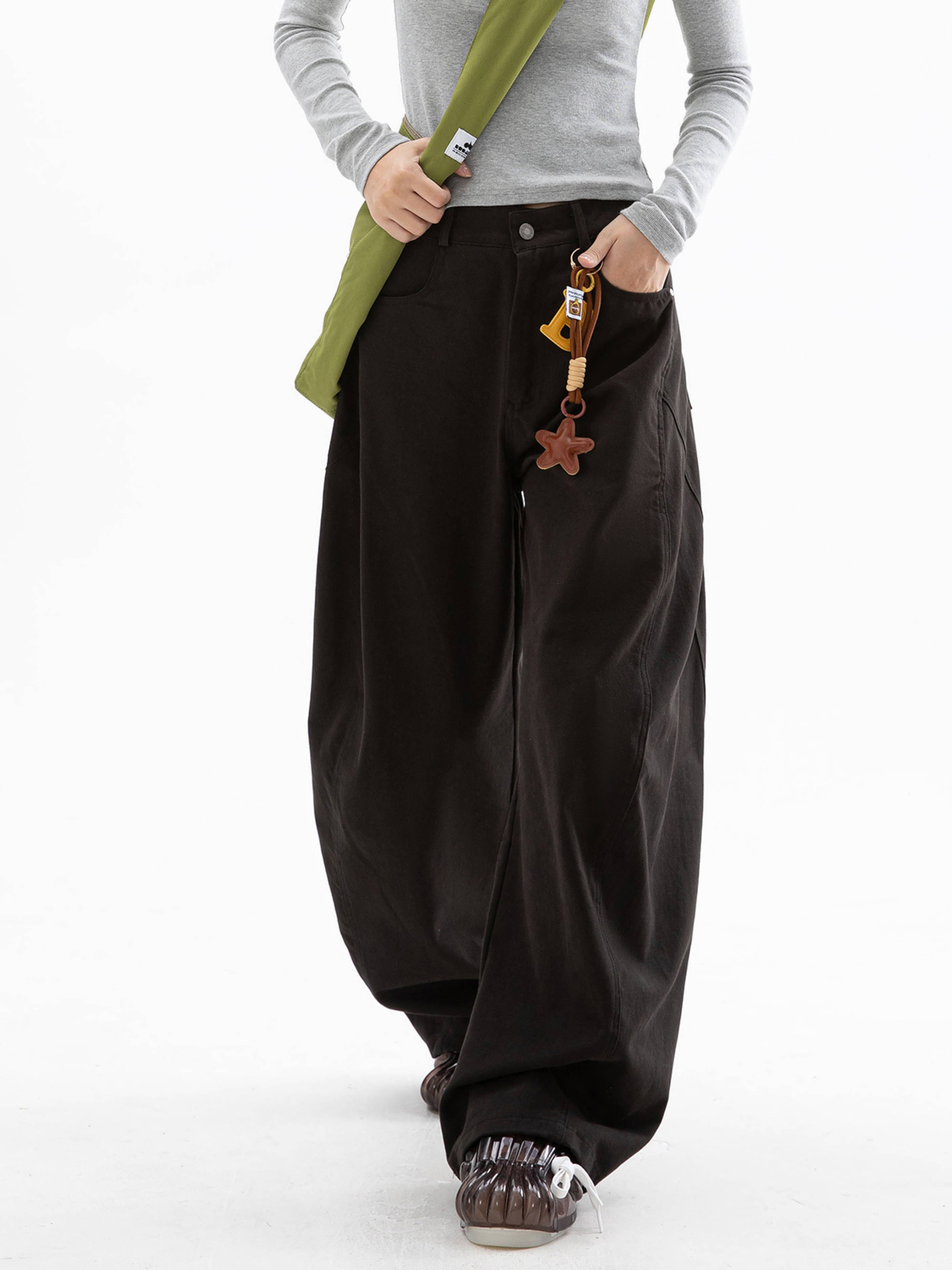 EchoStep - Unisex Pure Cotton Straight-Leg Curved Seam Pants