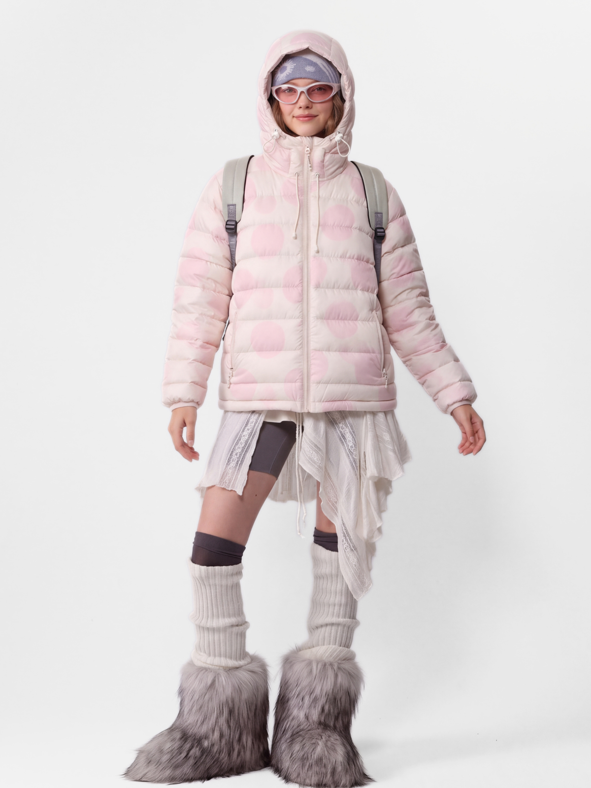 DotMist - Women's Lightweight Water-Repellent 90% White Duck Down Jacket
