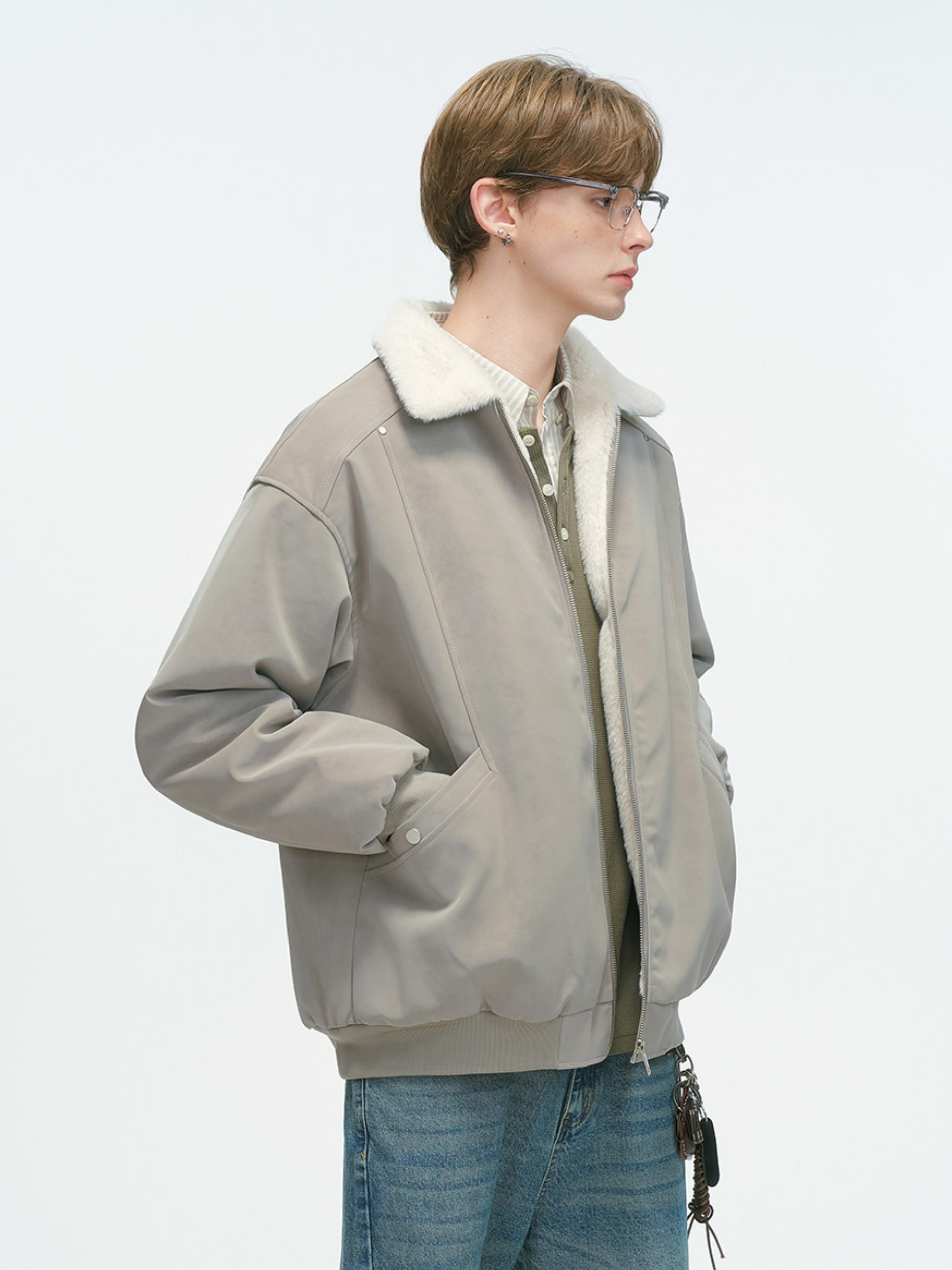 Ironpath - Men's Shearling-Lined PU Leather Insulated Jacket