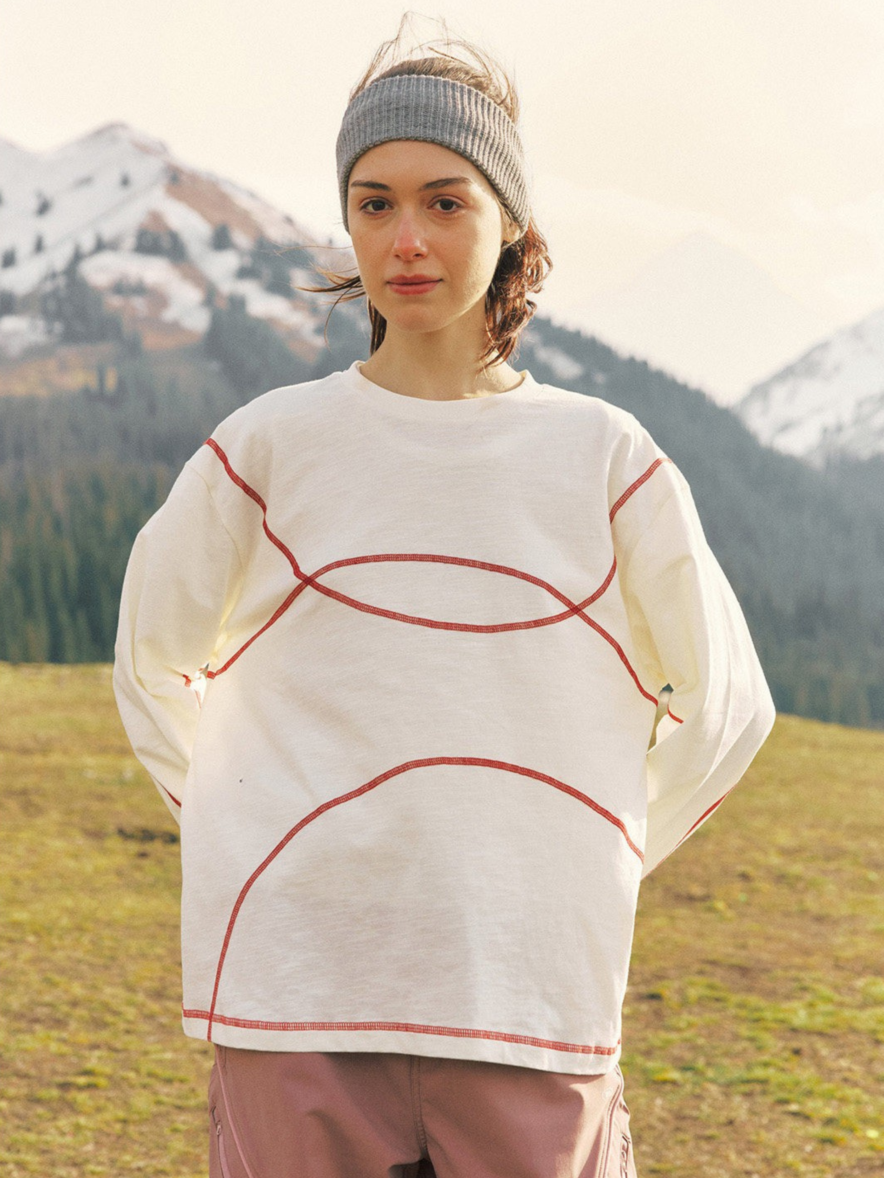 Glacialwind - Unisex Slub Cotton Breathable Running Long Sleeve