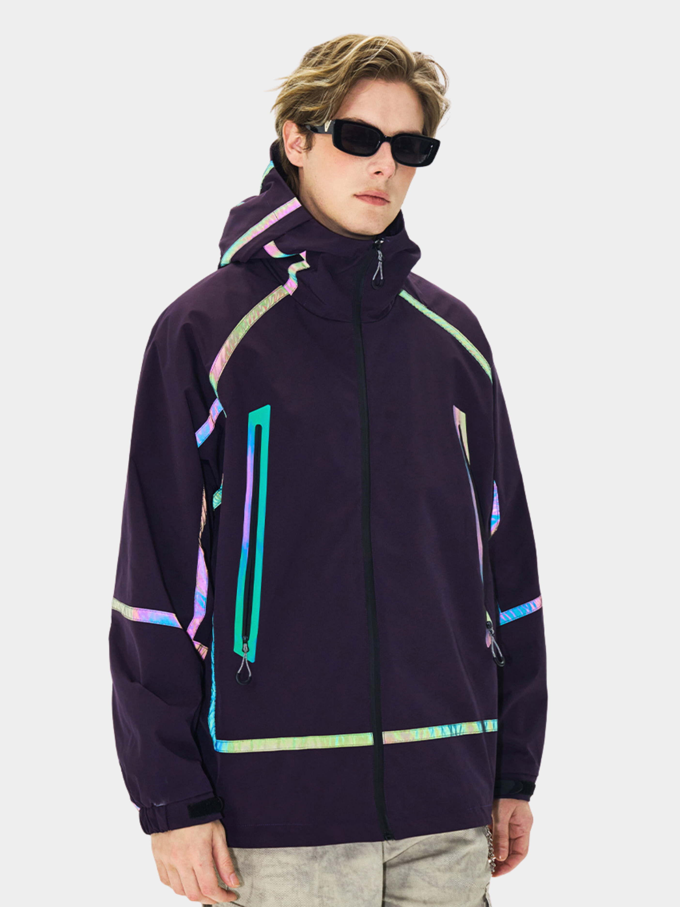 CougarBoard - Unisex Loose Fit Reflective Hooded Utility Jacket