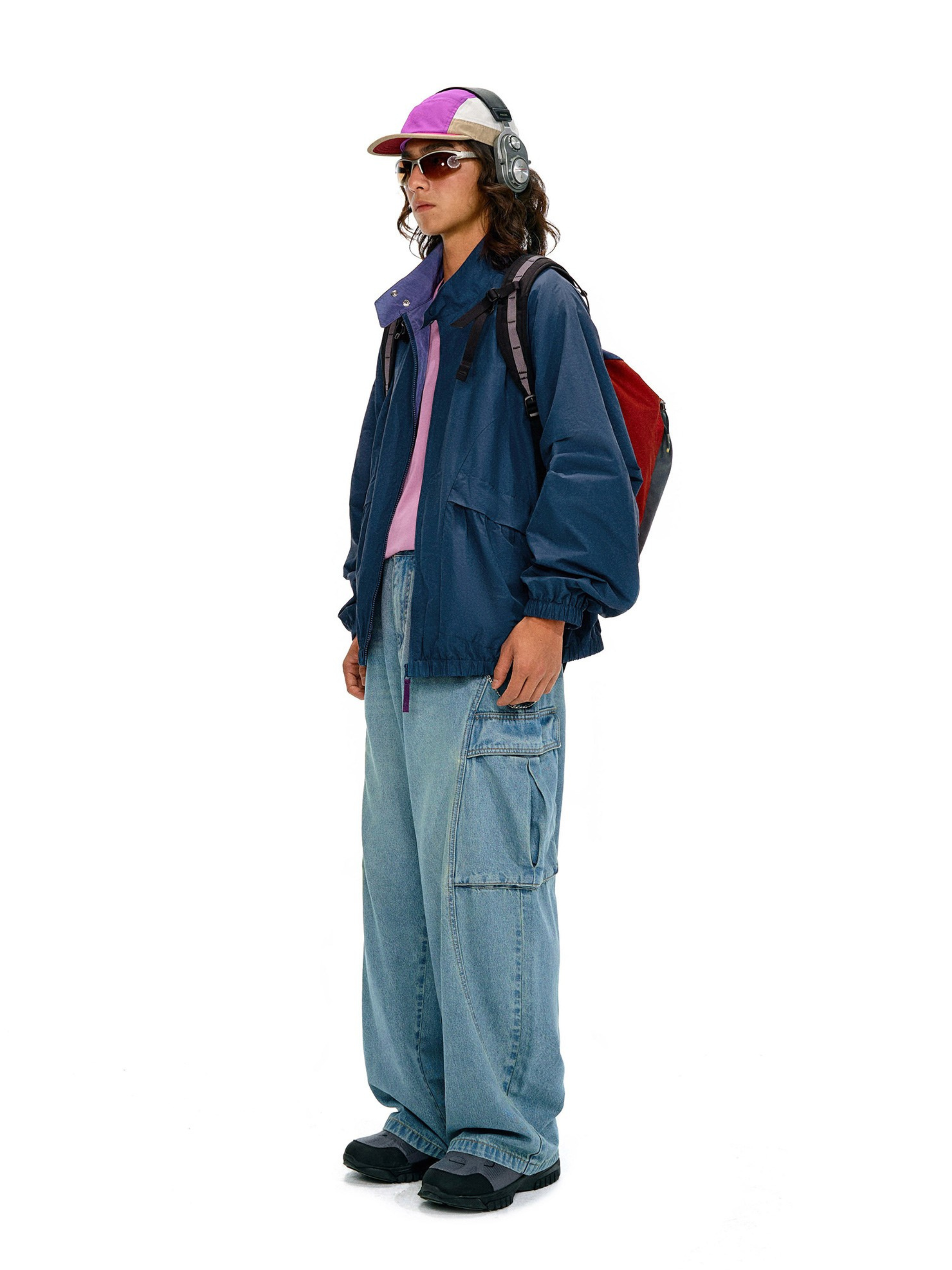 Firewhisper - Unisex Colorblock Stand-Collar Harrington Jacket