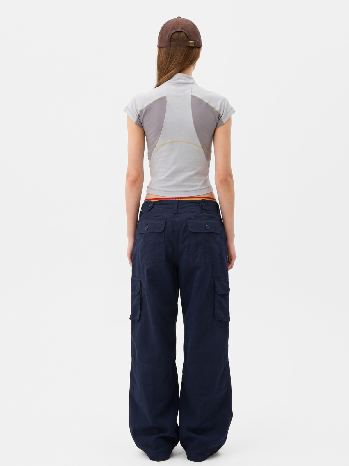 CalmDrift - Women's Deconstructed Multi-Pocket Straight-Leg Cargo Pants