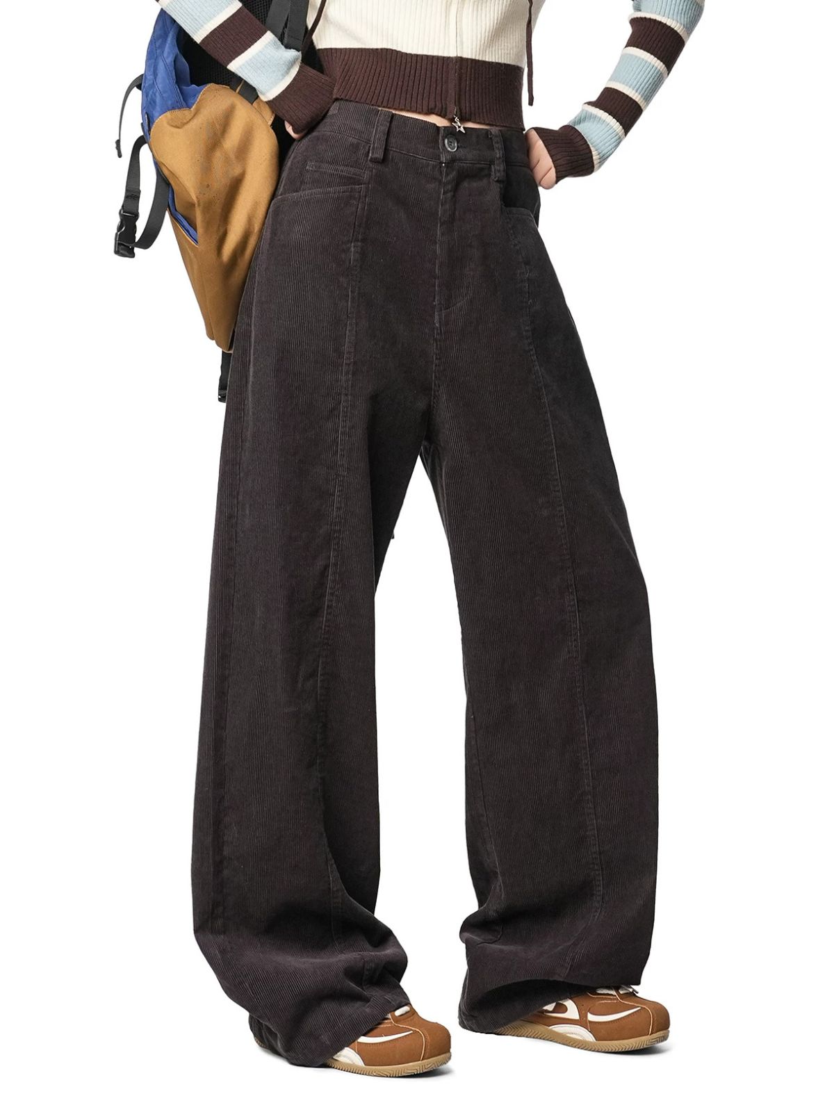 Foresttrek - Unisex Cotton Corduroy Curved-Leg Wide-Leg Pants