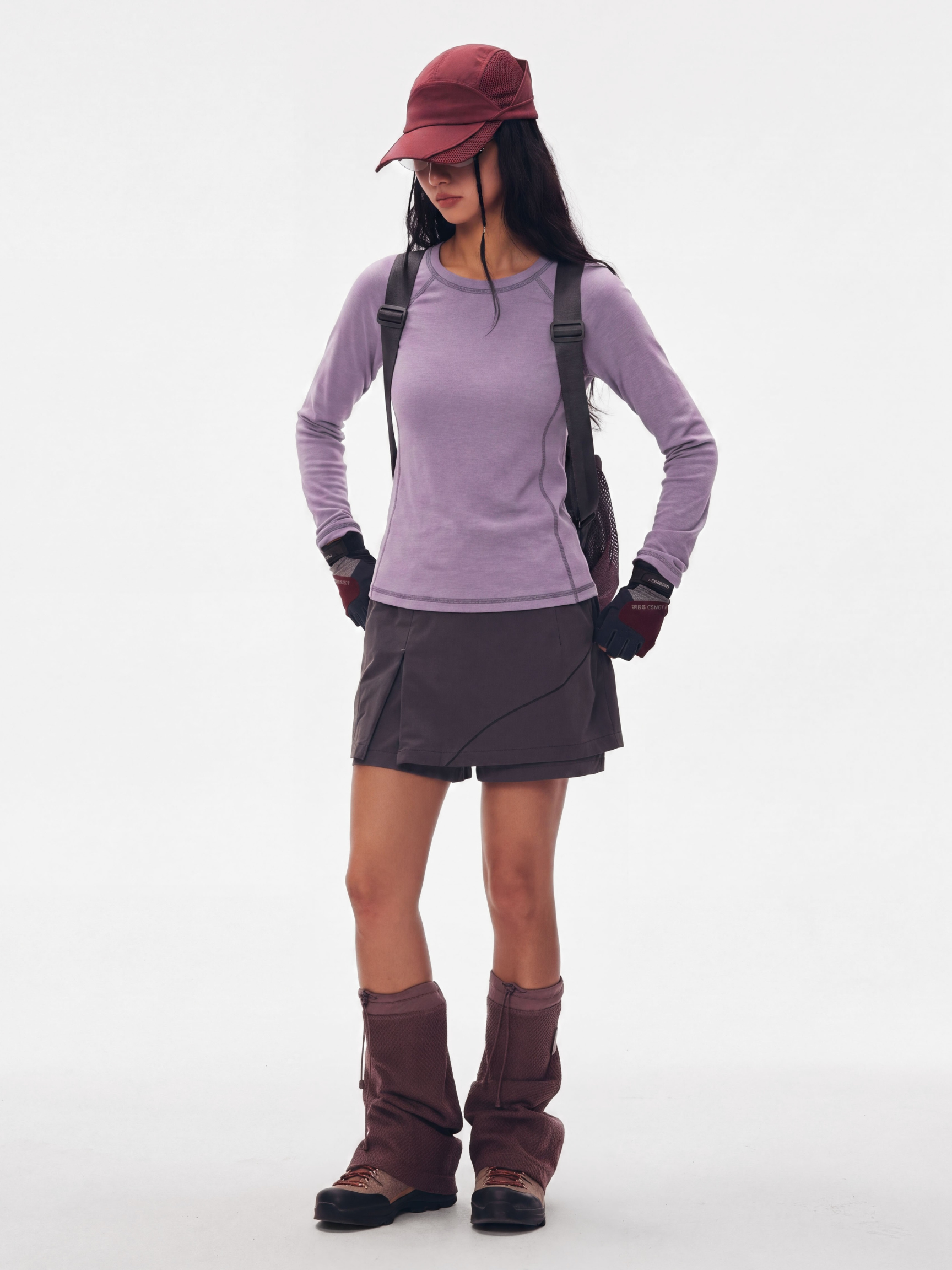 StitchFit - Women's Contrast Stitch Slim Fit Quick-Dry Long Sleeve Top