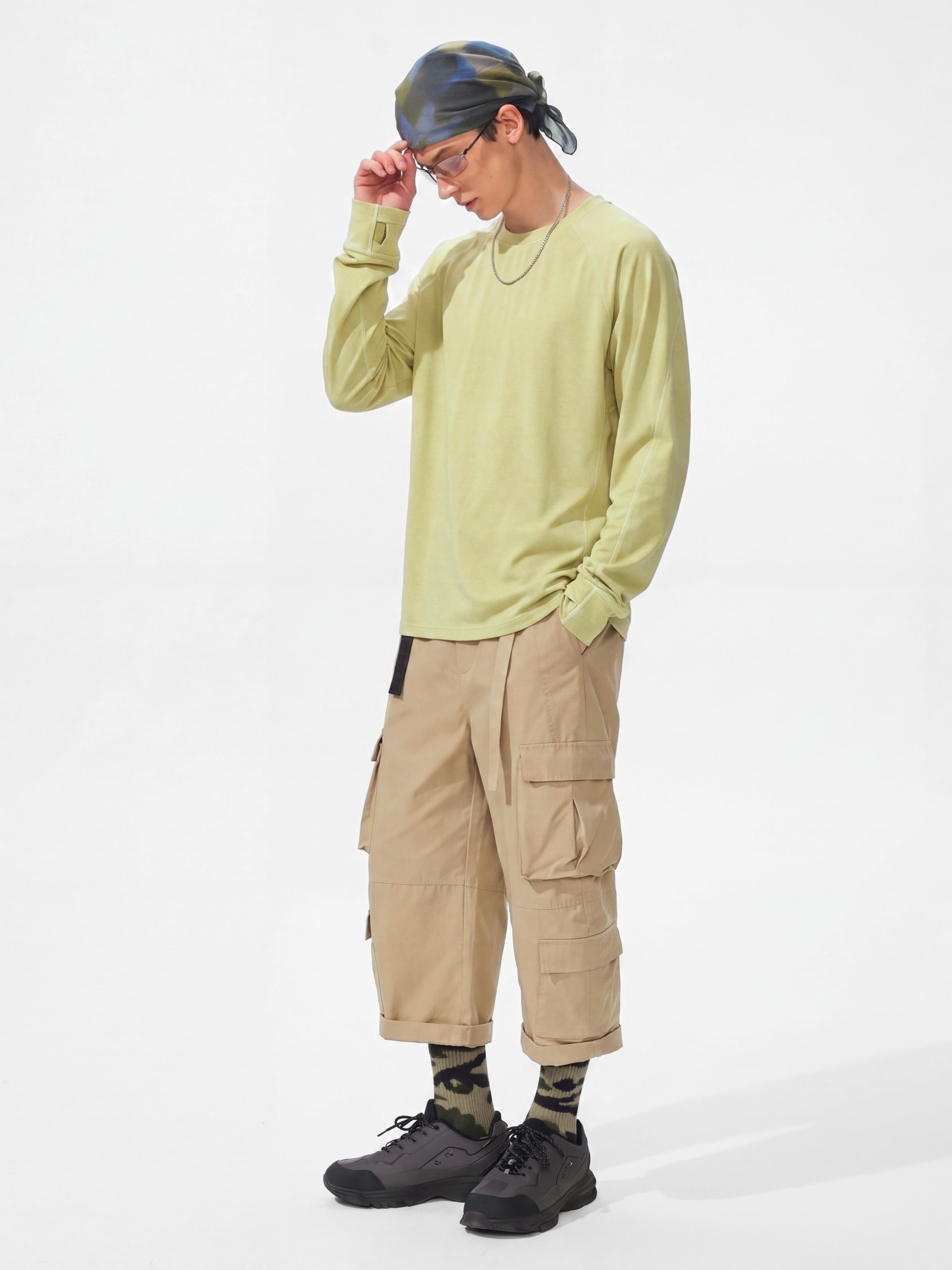 Castmark - Deconstructed Oversized-Pocket Utility Cropped Pants