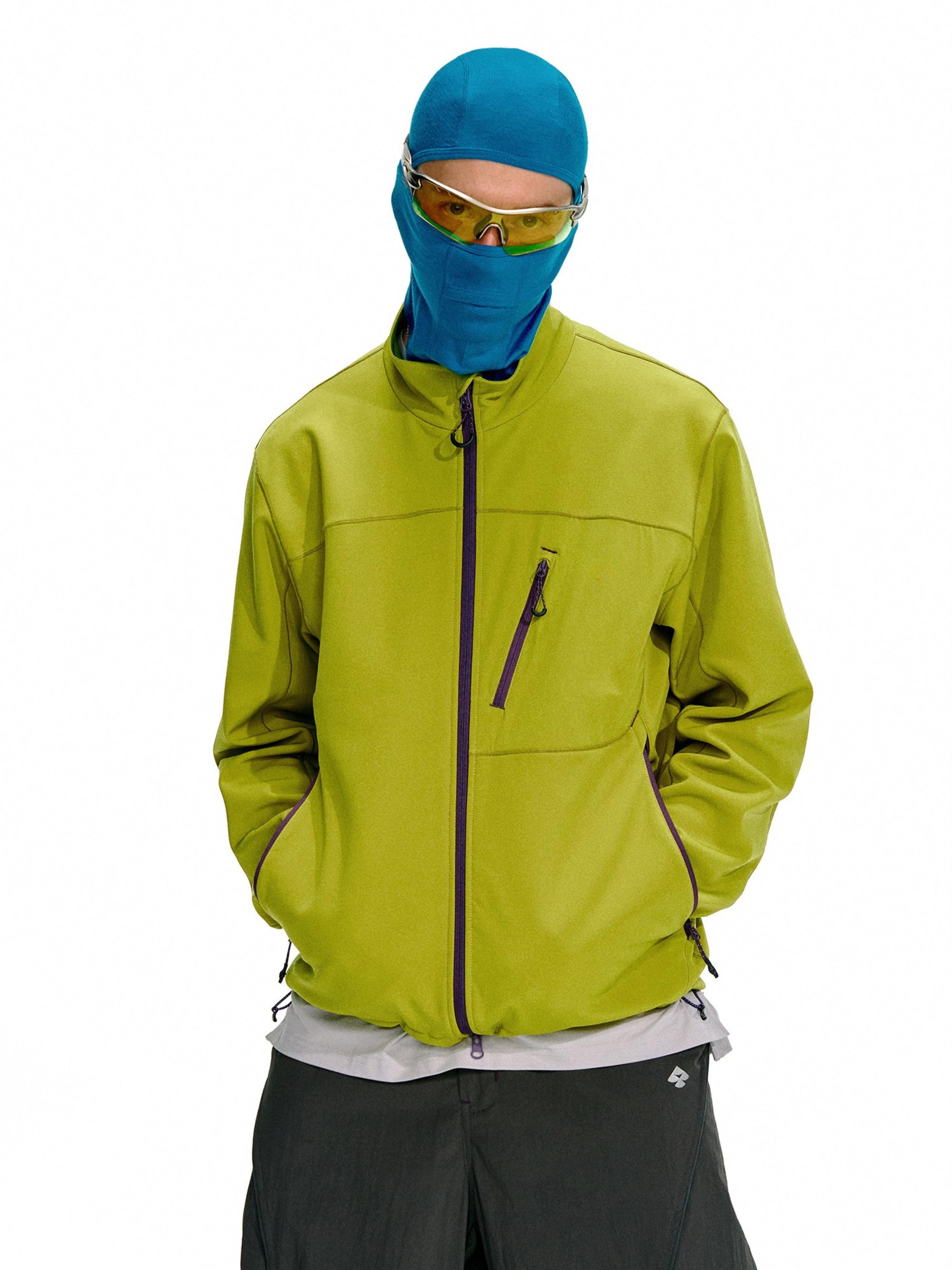 Driftcore - Unisex Colorblock Zip-Up Stand Collar Jacket