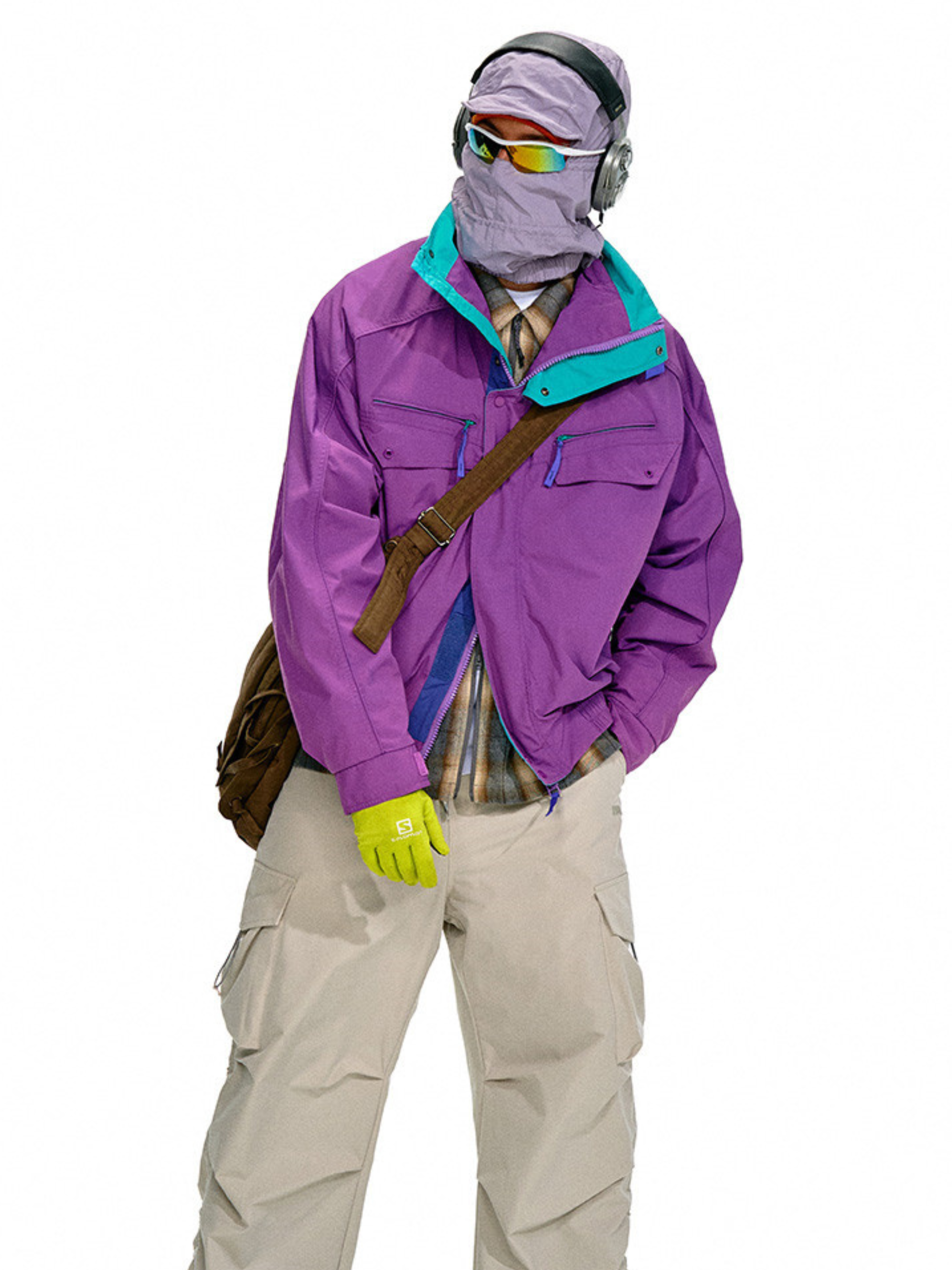 Driftcrest - Men's Colorblock Waterproof Windbreaker Jacket
