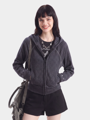HushLine - Women's Striped Soft Zip-Up Jacket