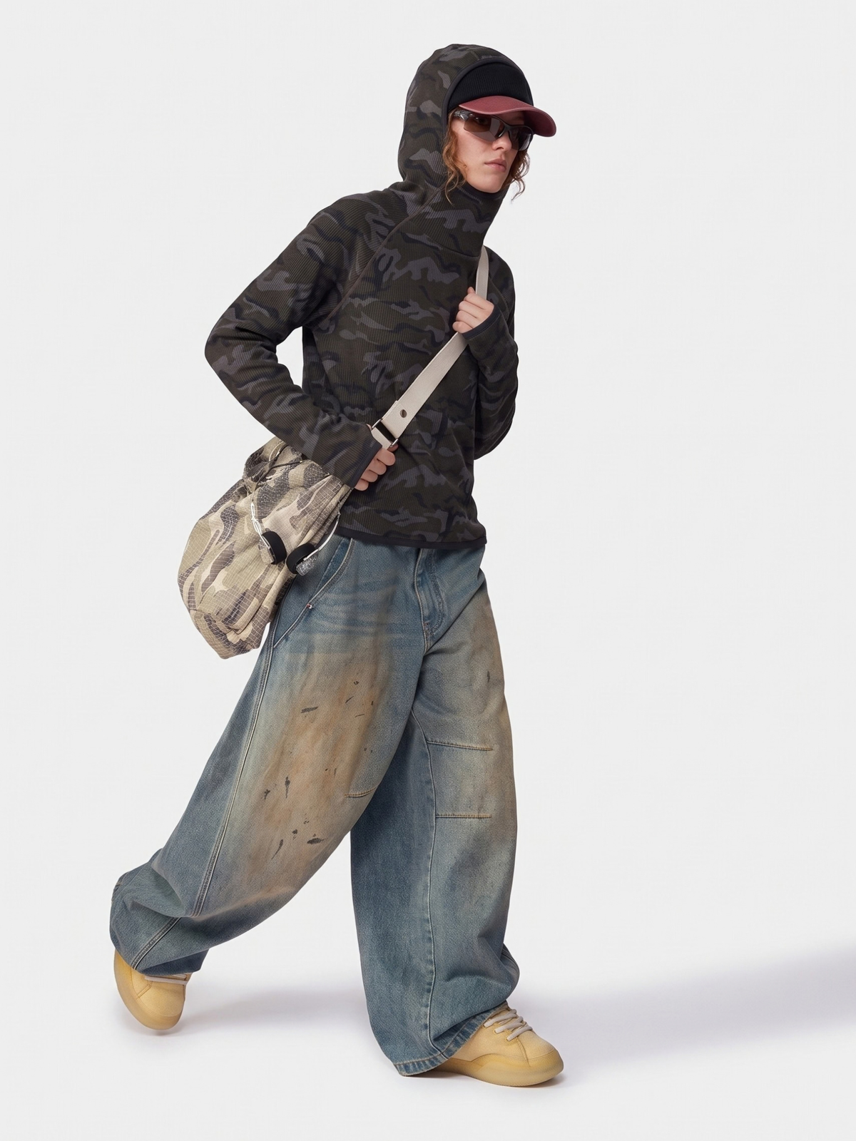 CamoMist - Windproof Warm Waffle Hooded Sweatshirt