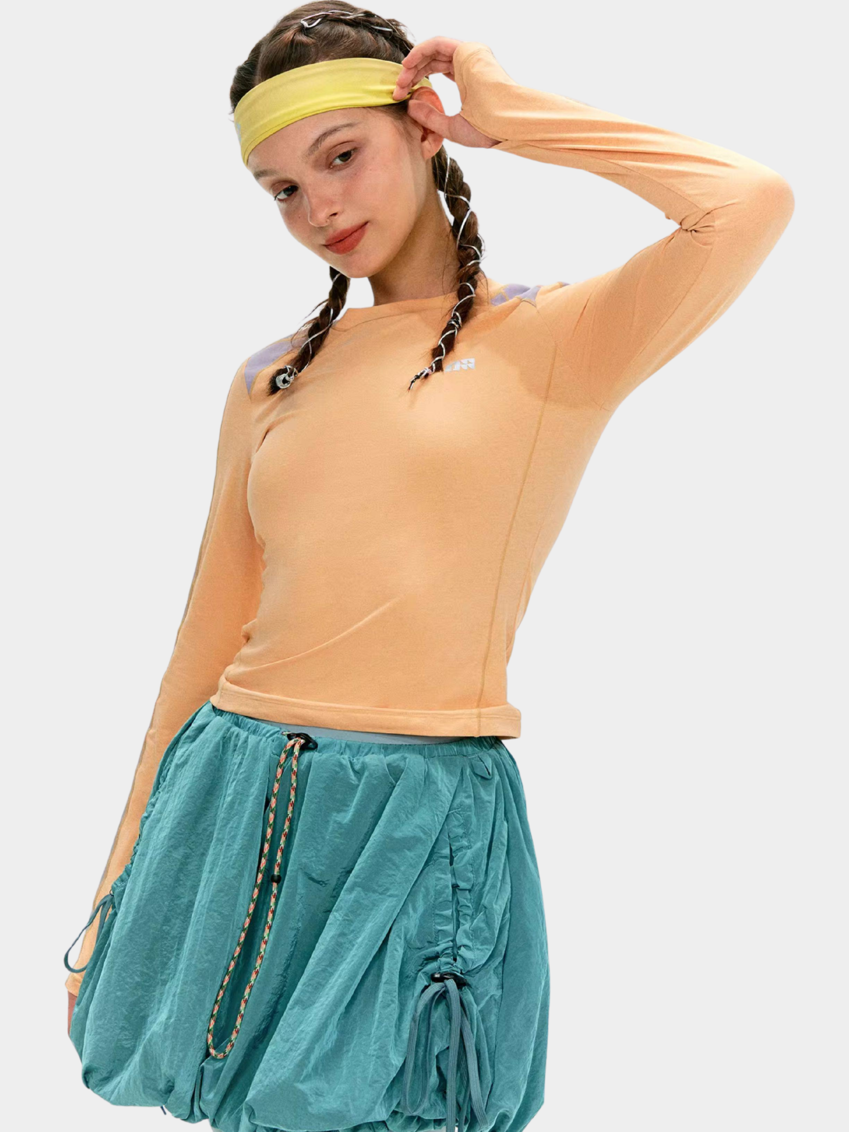 Moonfire - Moisture-Wicking Colorblock Fitted Base Layer Top