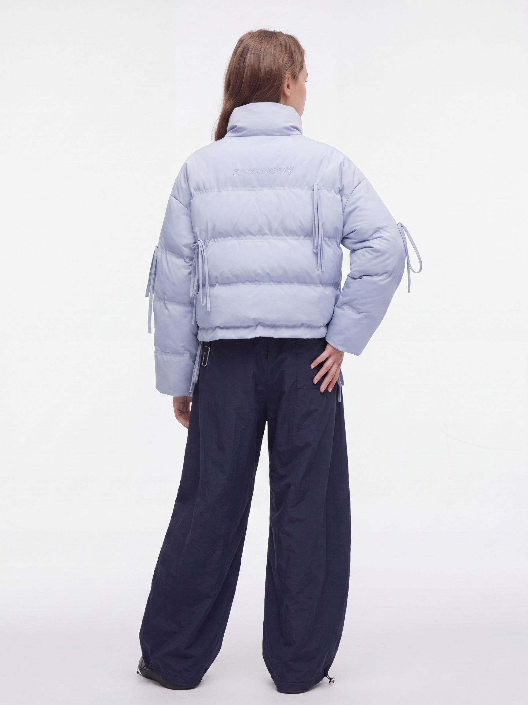 RavenMark - Women‘s Tassel Tie-Front Short Padded Jacket