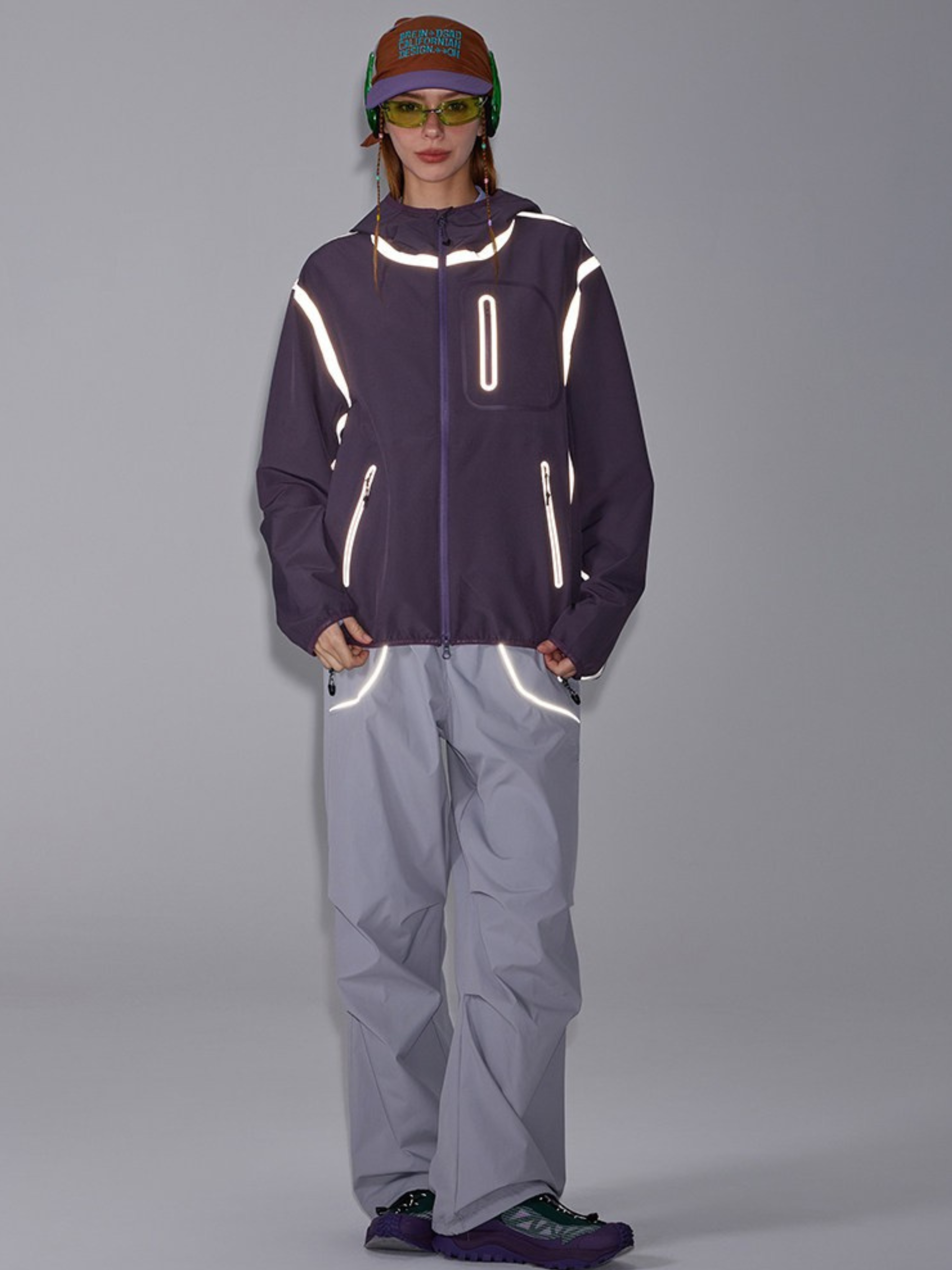 GorgePoint - Unisex Reflective Taped Water-Repellent Hard Shell Jacket