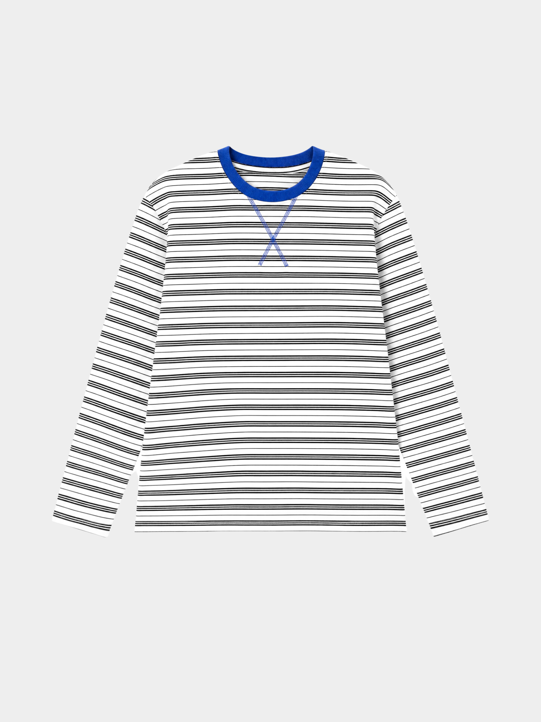 LineVeil - Unisex Contrast Stripe Layering Long Sleeve Top