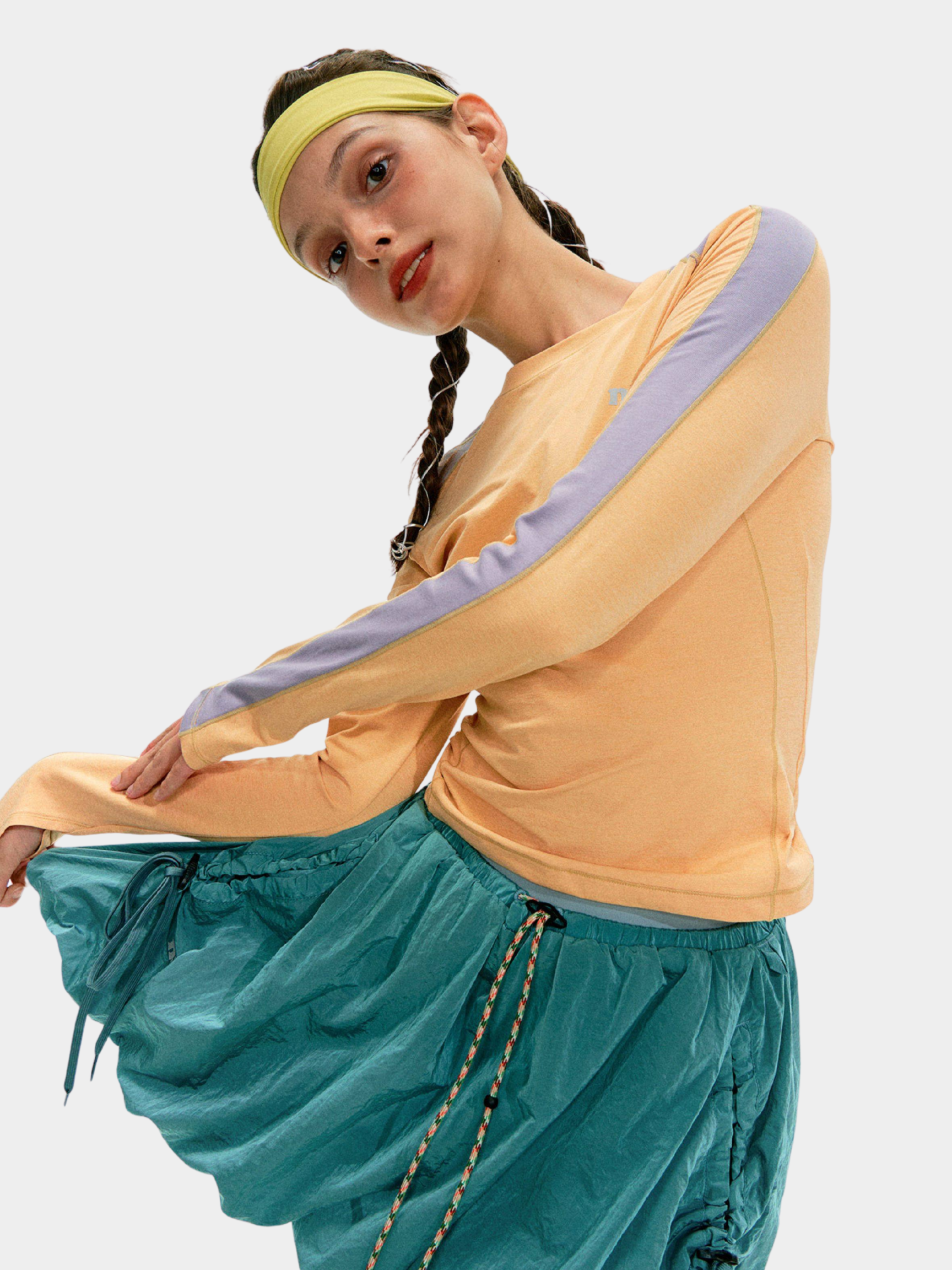 Moonfire - Moisture-Wicking Colorblock Fitted Base Layer Top