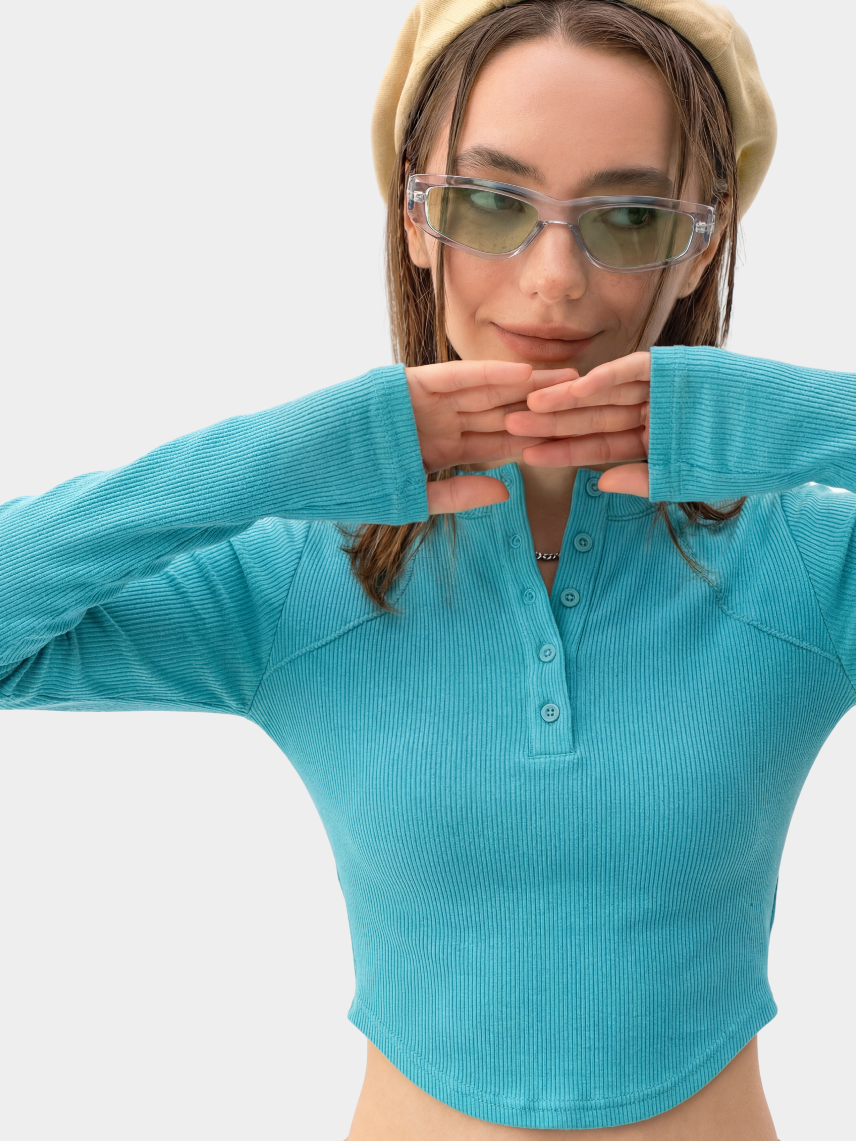 Canyonnest - Women's Fleece-Lined Curved-Hem Long Sleeve Top