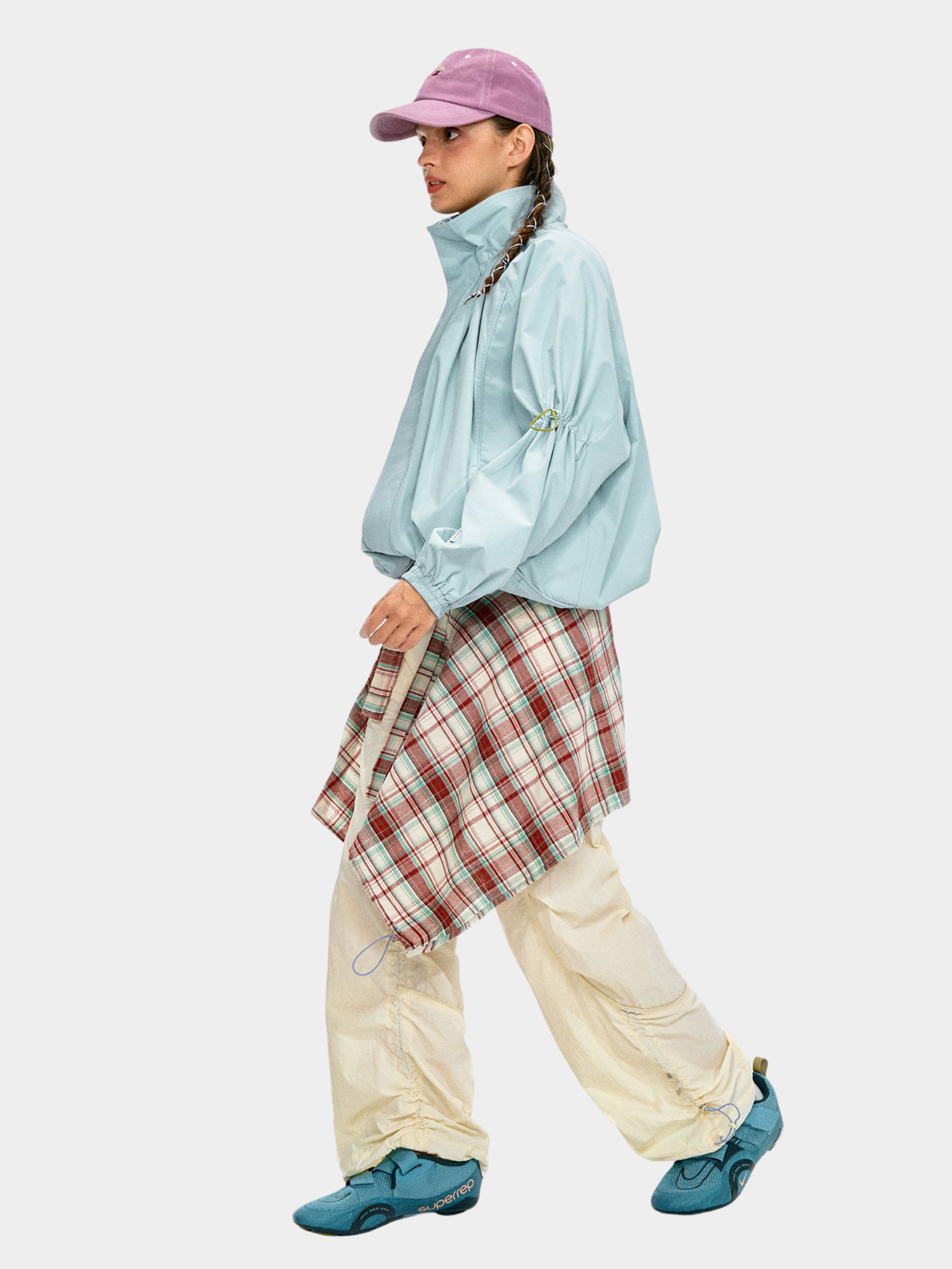 ShadowMode - Women's C6 Water-Repellent Bubble Collar Ruched Jacket