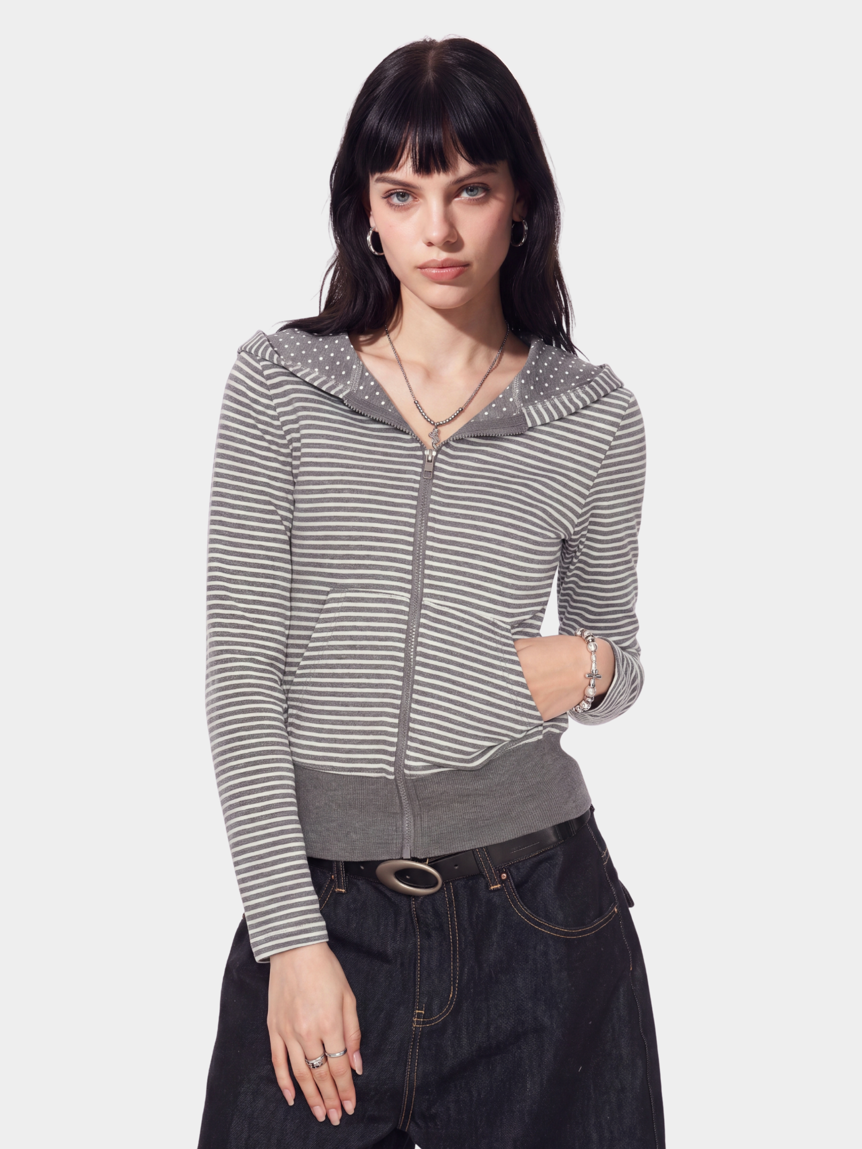 FlipStripe - Women's Reversible Stripe & Spot Print Jacket