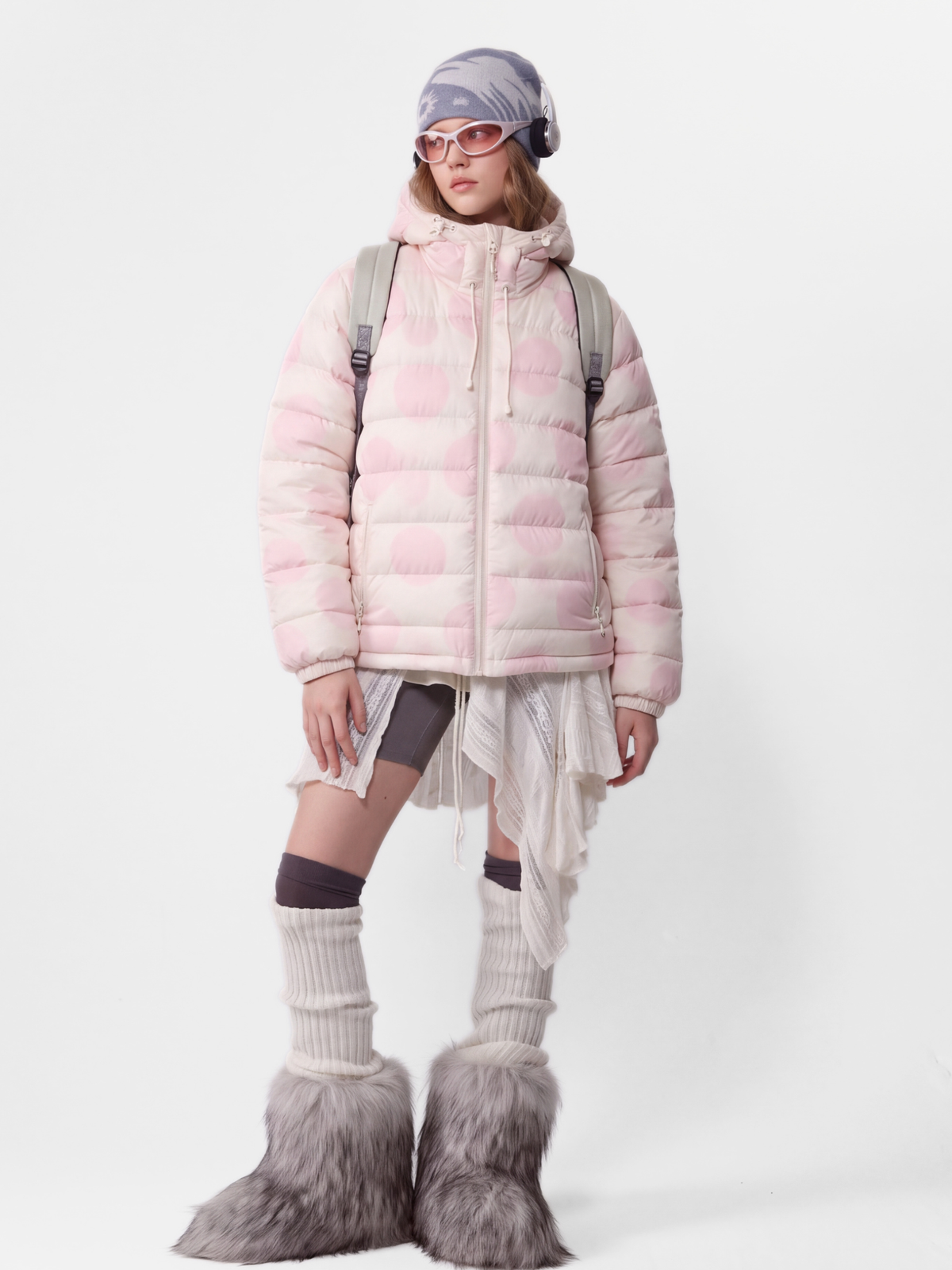 DotMist - Women's Lightweight Water-Repellent 90% White Duck Down Jacket