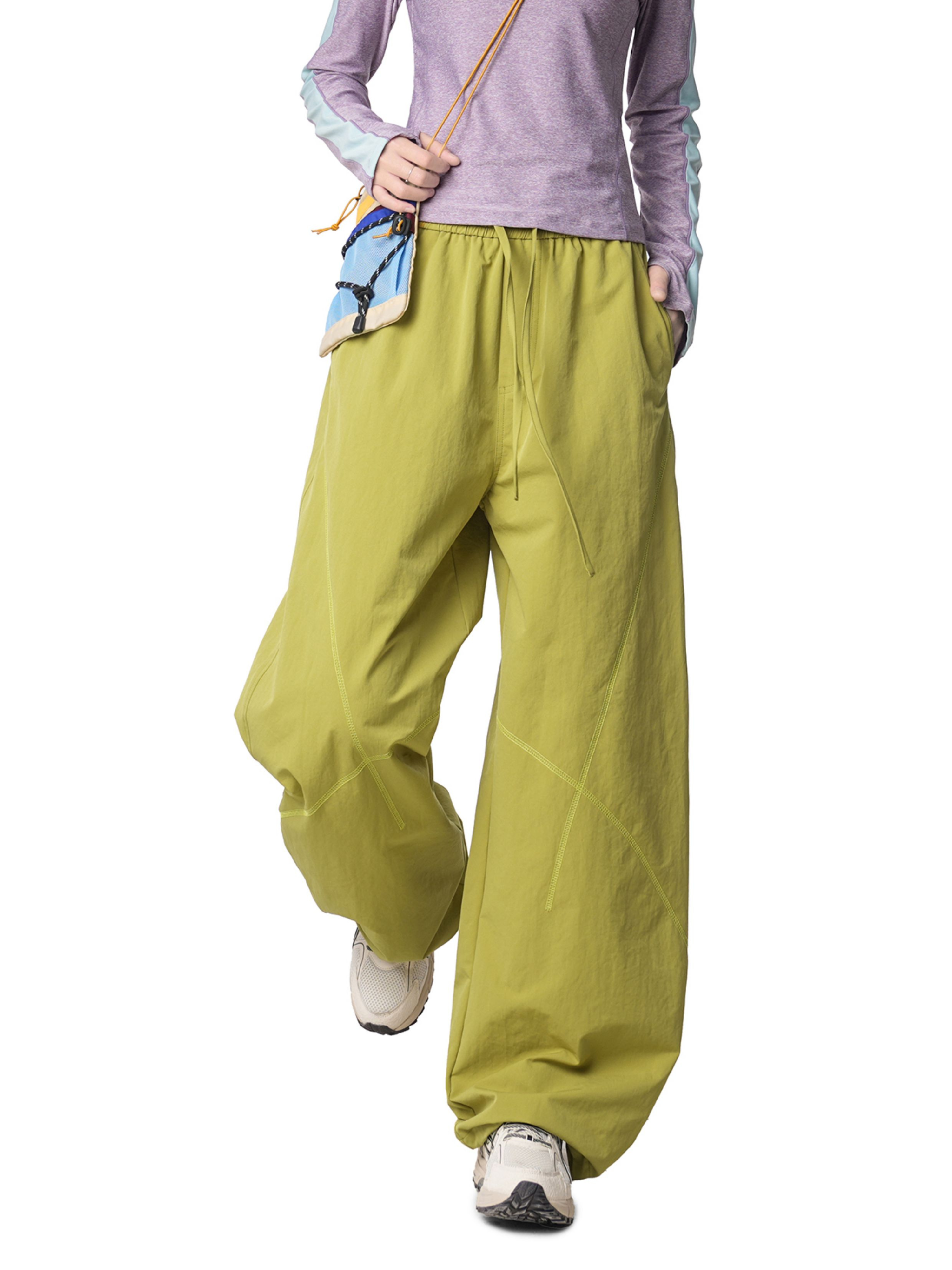 FrostDash - Unisex Loose Colorblock Hasso Stitch Pants