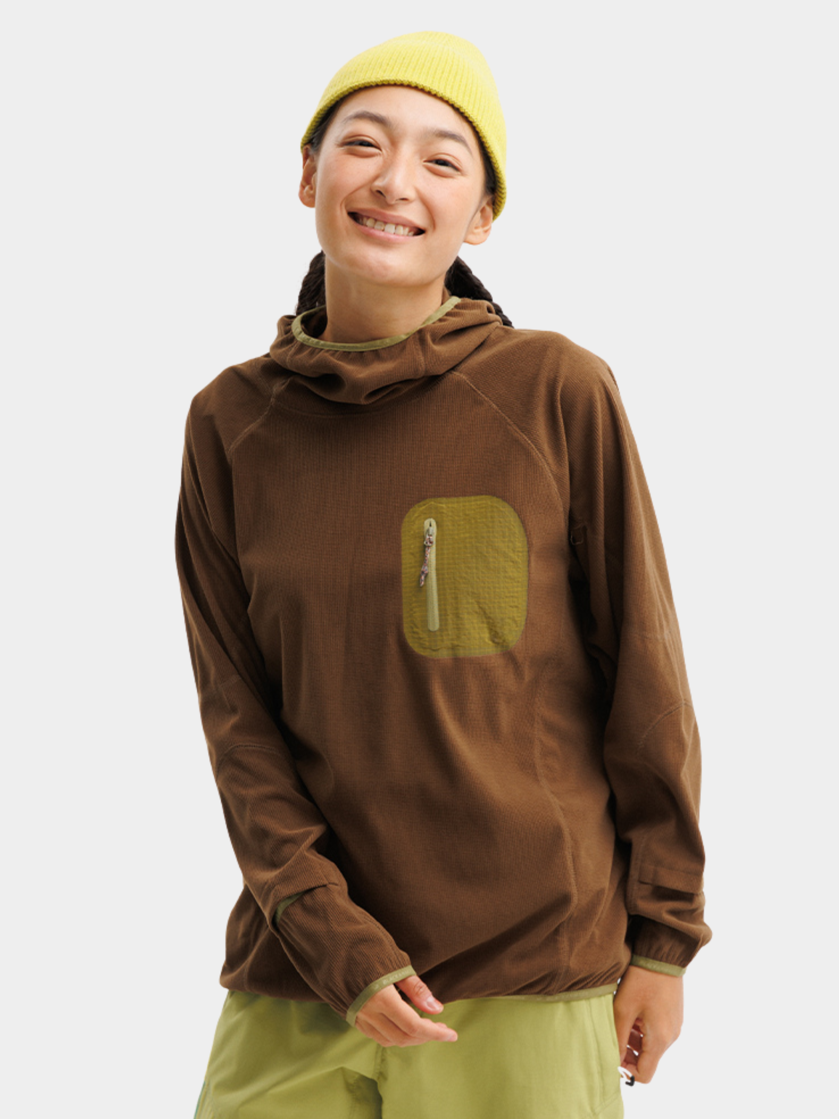 Crag - Unisex Moisture-Wicking High Neck Hoodie Base Layer
