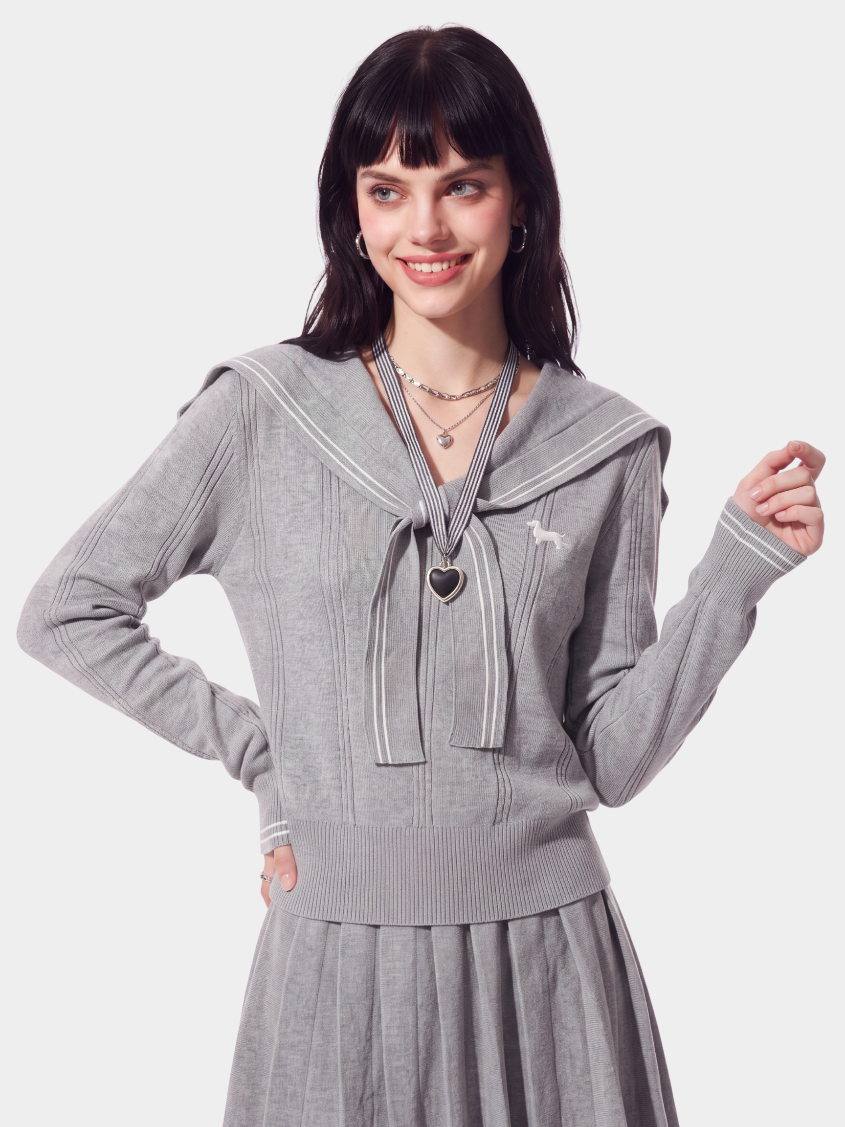 KnitDrift - Women's Embroidered Knit Two-Piece Set