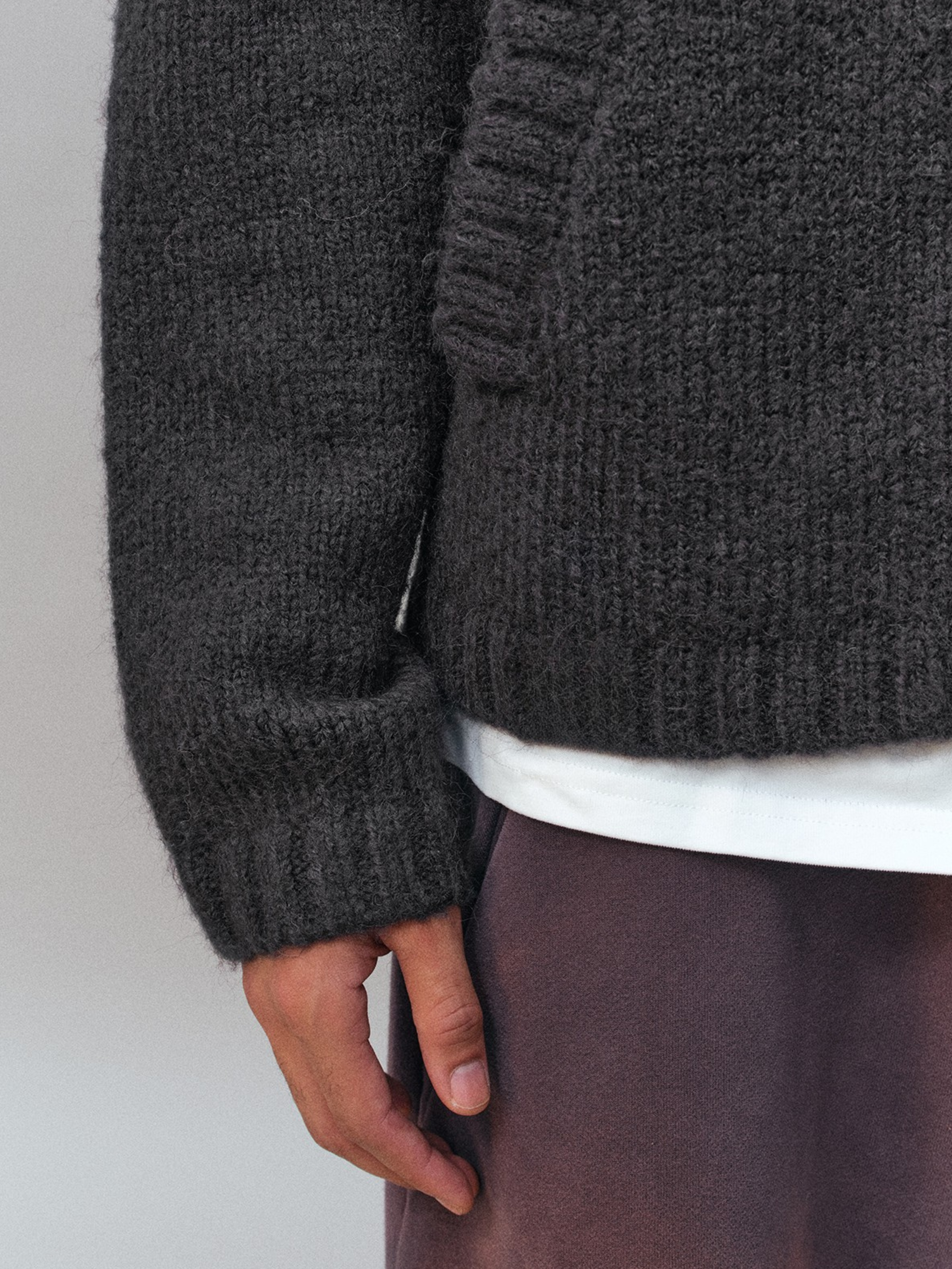 Ravensoul - Unisex Loose-Fit Zip-Up Hooded Knit Sweater