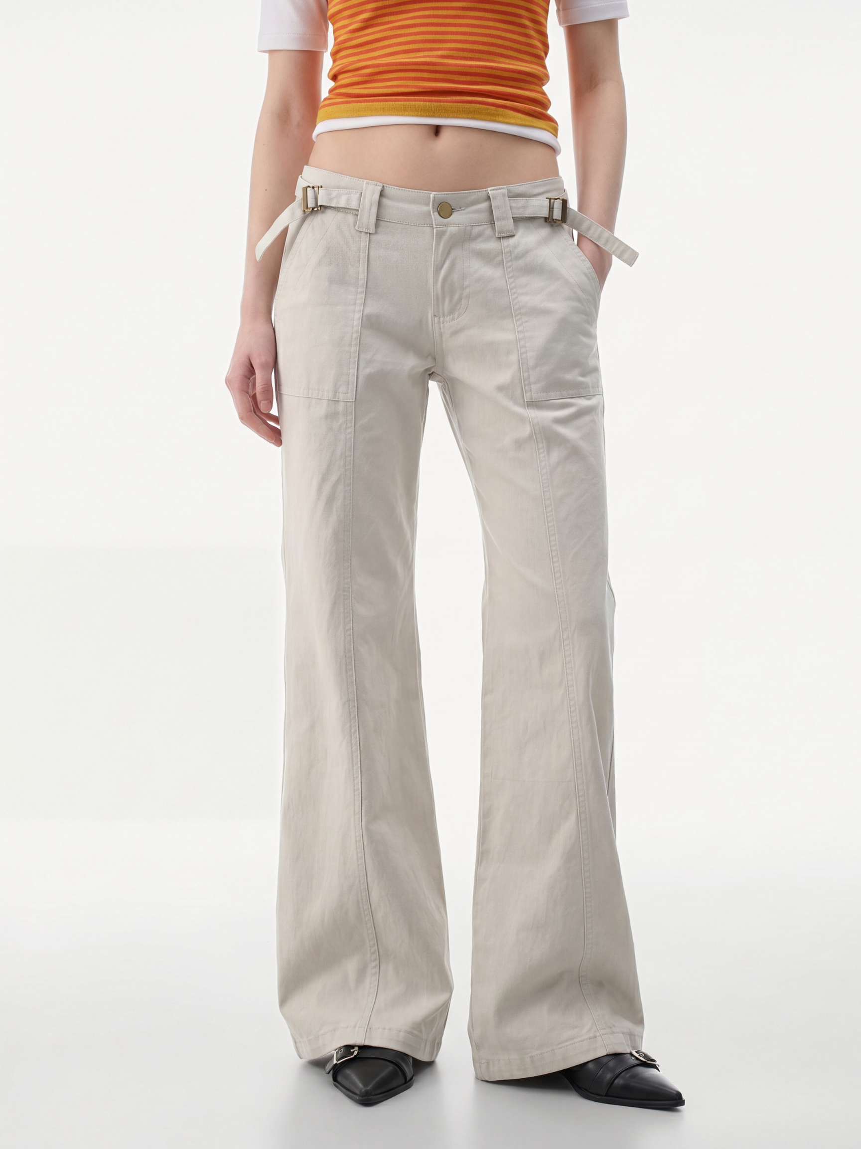 MistLull - Women's Low-Rise Flared Denim Jeans