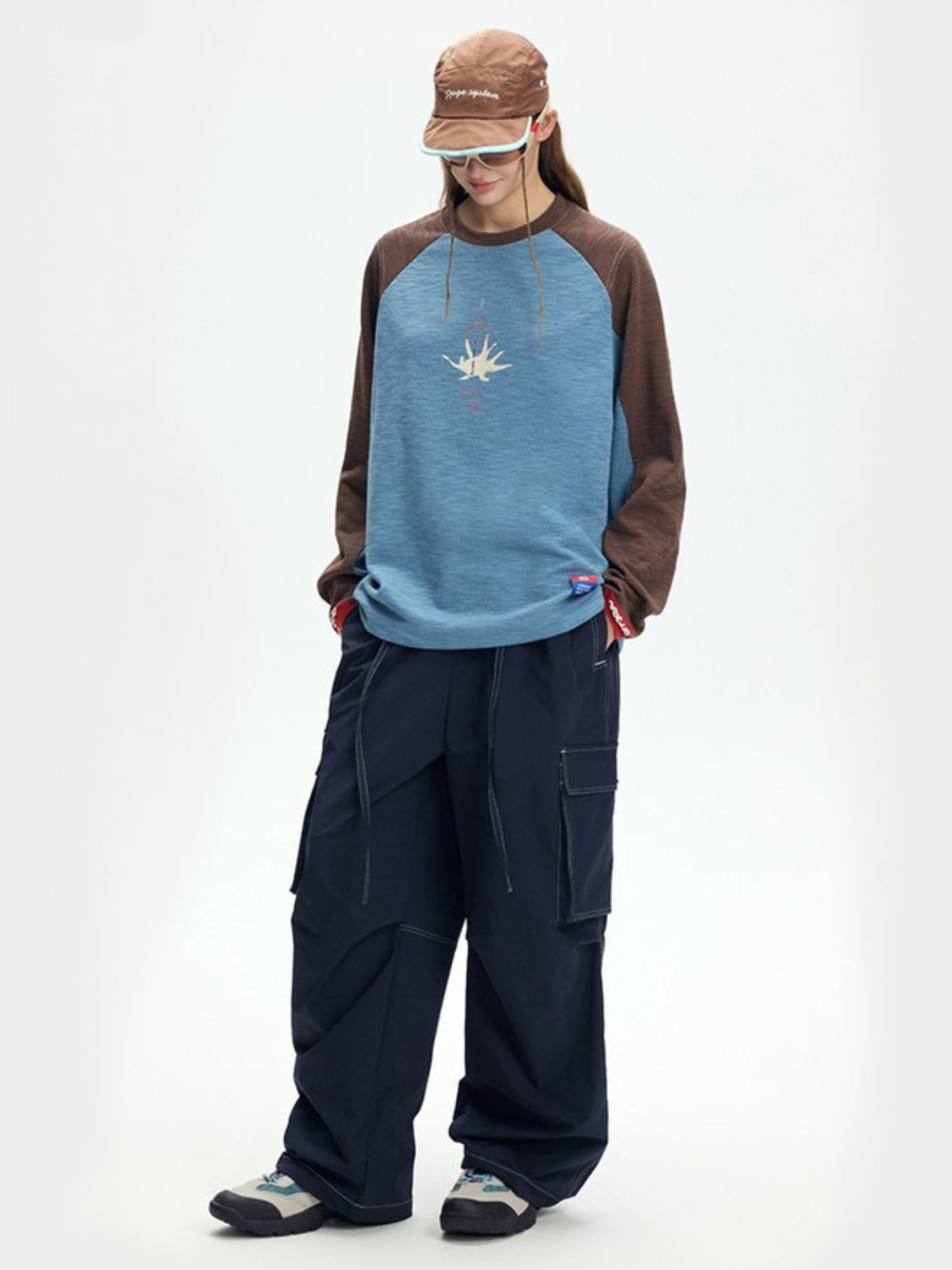 Balance - Women's Contrast Raglan Sleeve Oversized Long sleeves