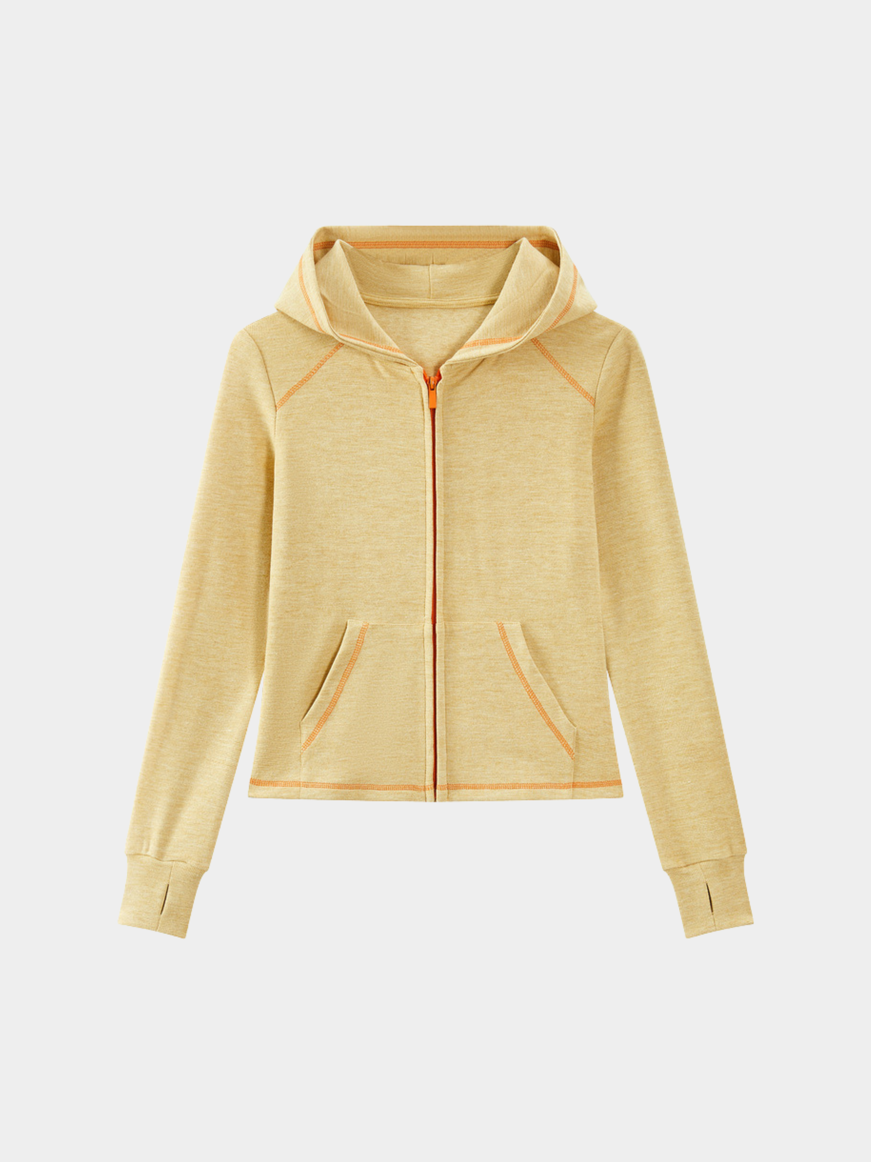 OwlCrag - Women's Slim-Fit Contrast Stitch Zip-Up Jacket