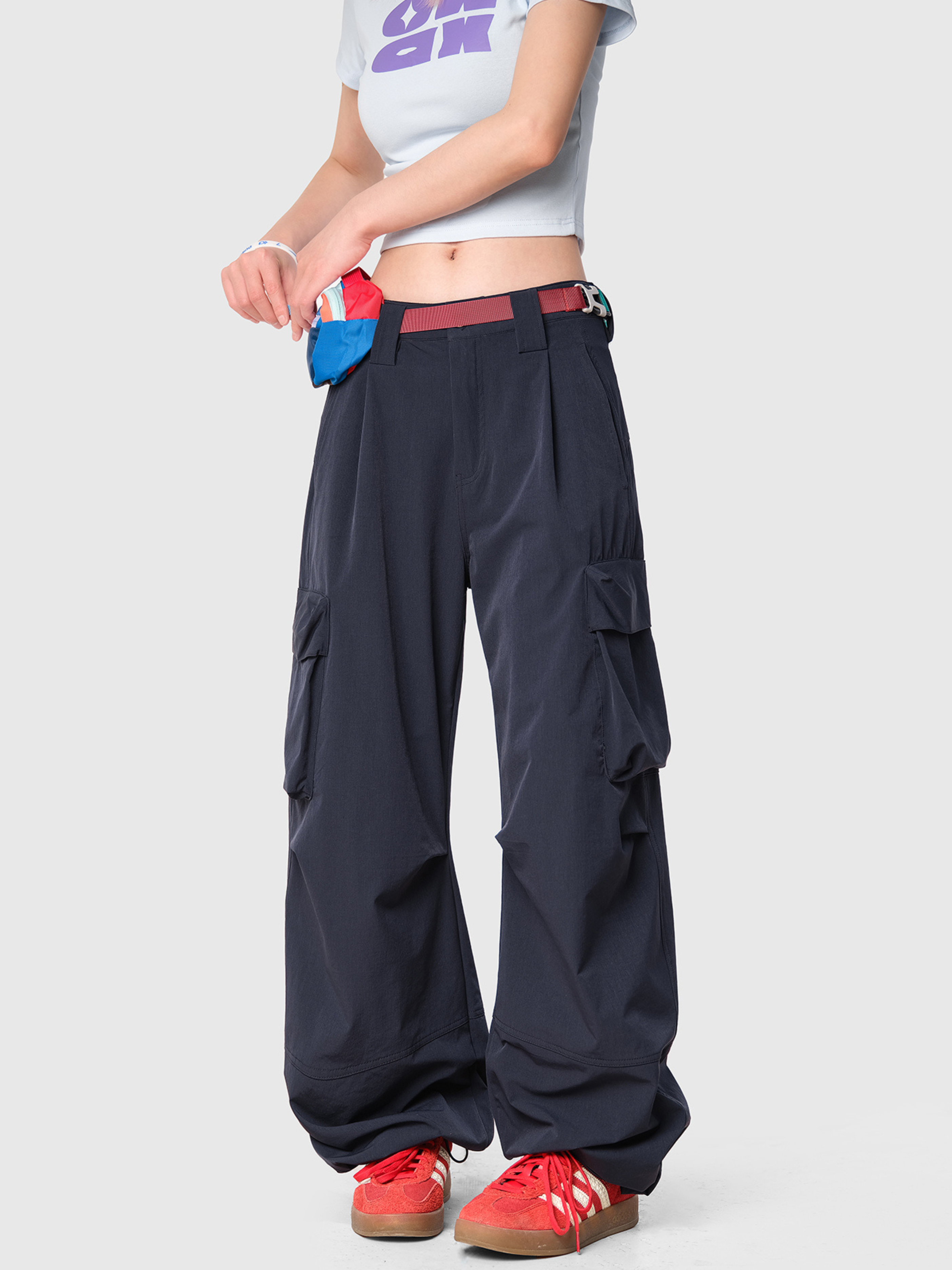 FrostTrail - Women's Large Pocket Utility Paratrooper Cargo Pants