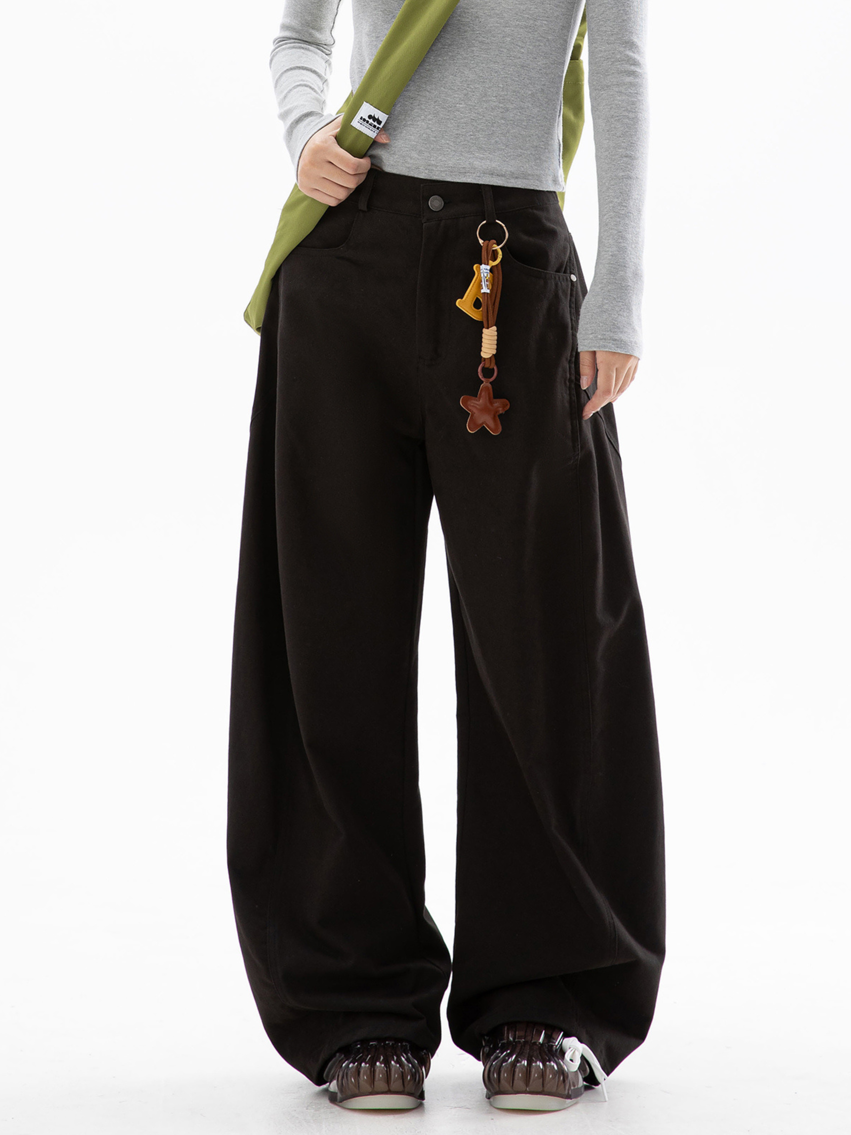 EchoStep - Unisex Pure Cotton Straight-Leg Curved Seam Pants