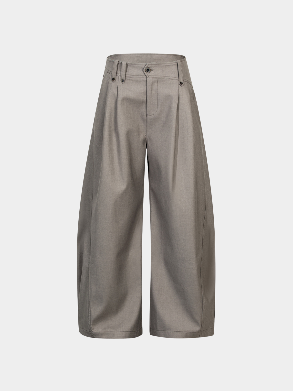 PleatCreek - Unisex Pleated Relaxed Draped Curved-Leg Pants