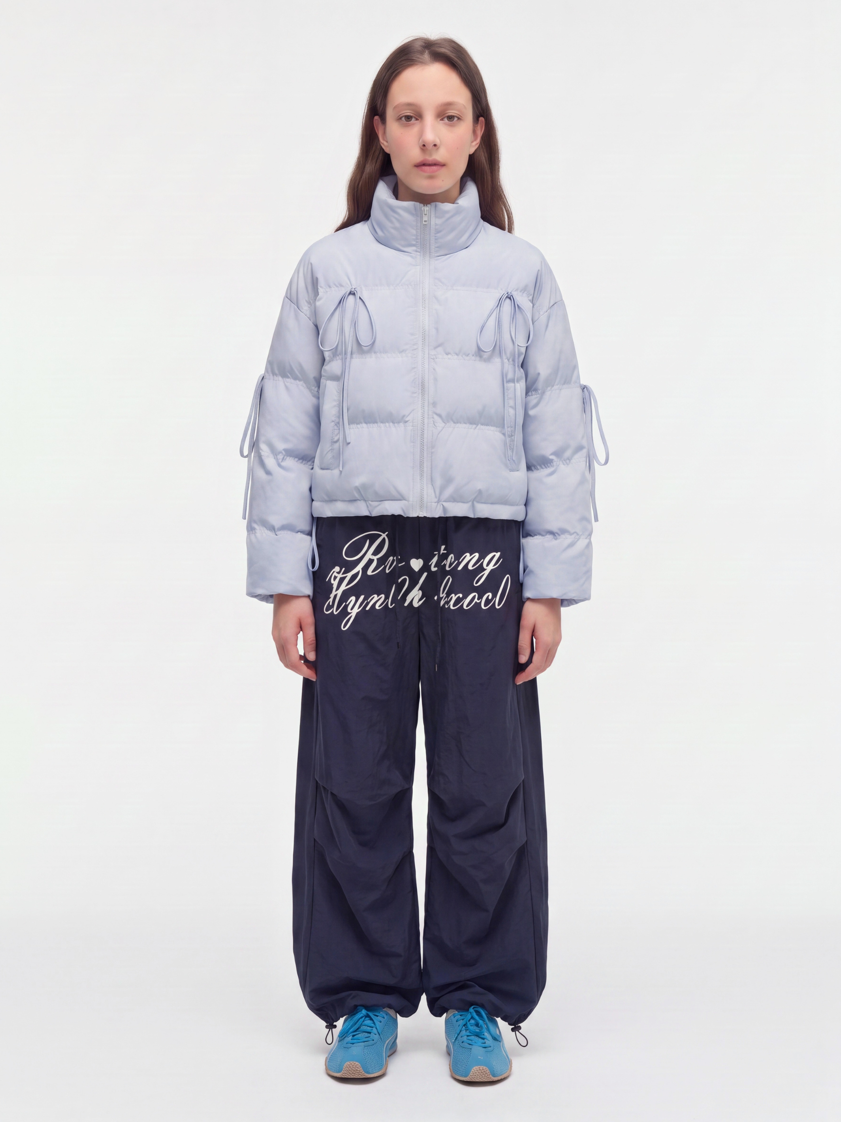 RavenMark - Women‘s Tassel Tie-Front Short Padded Jacket