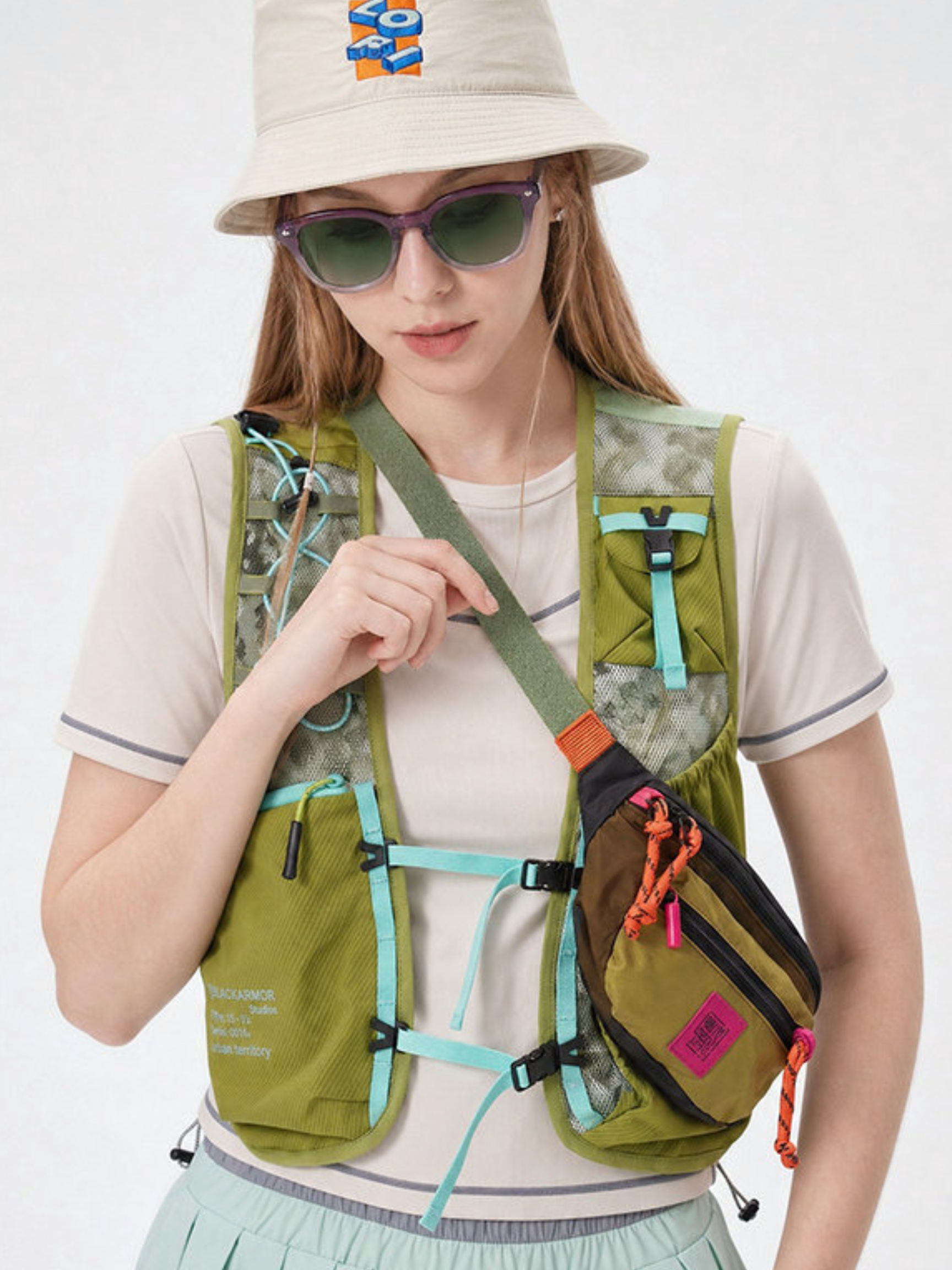 Rooted - Unisex Reflective Camo Multi-Pocket Vest