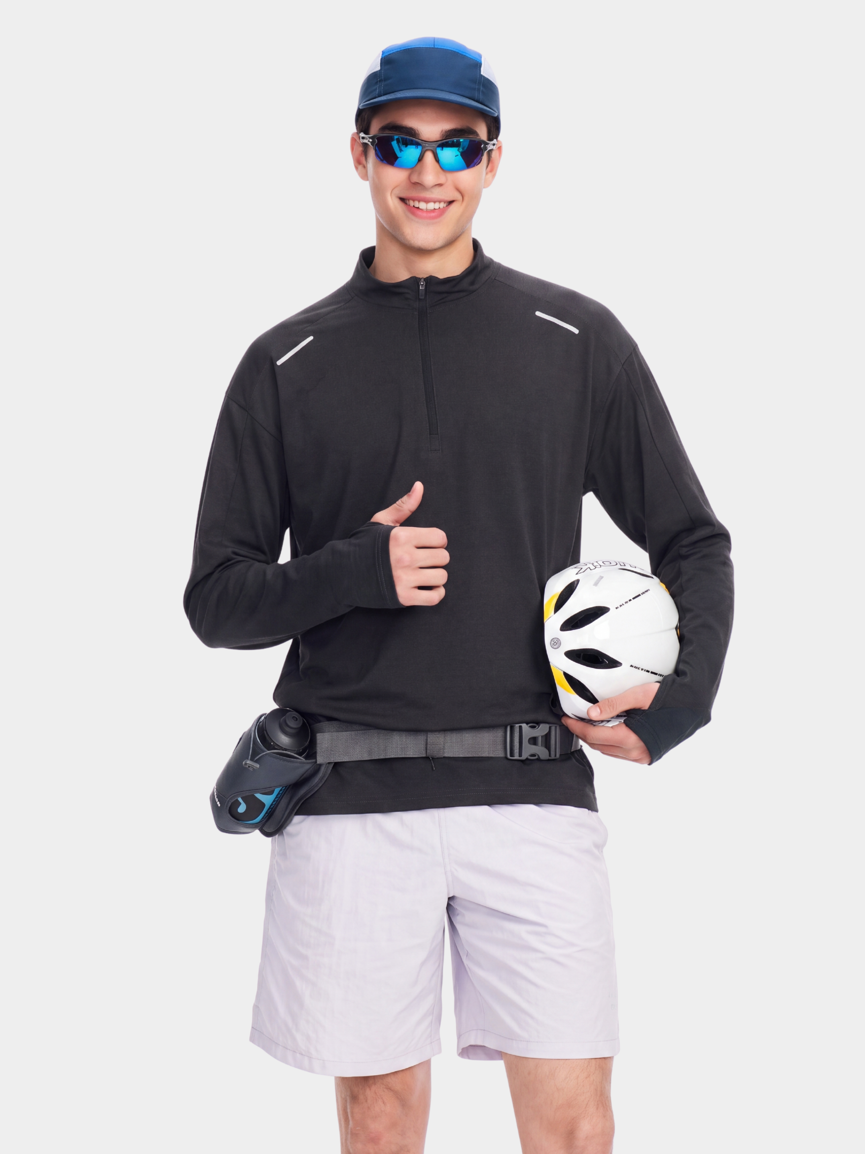 BreezeZip - Men's UPF40+ Quick-Dry Half-Zip Breathable T-Shirt