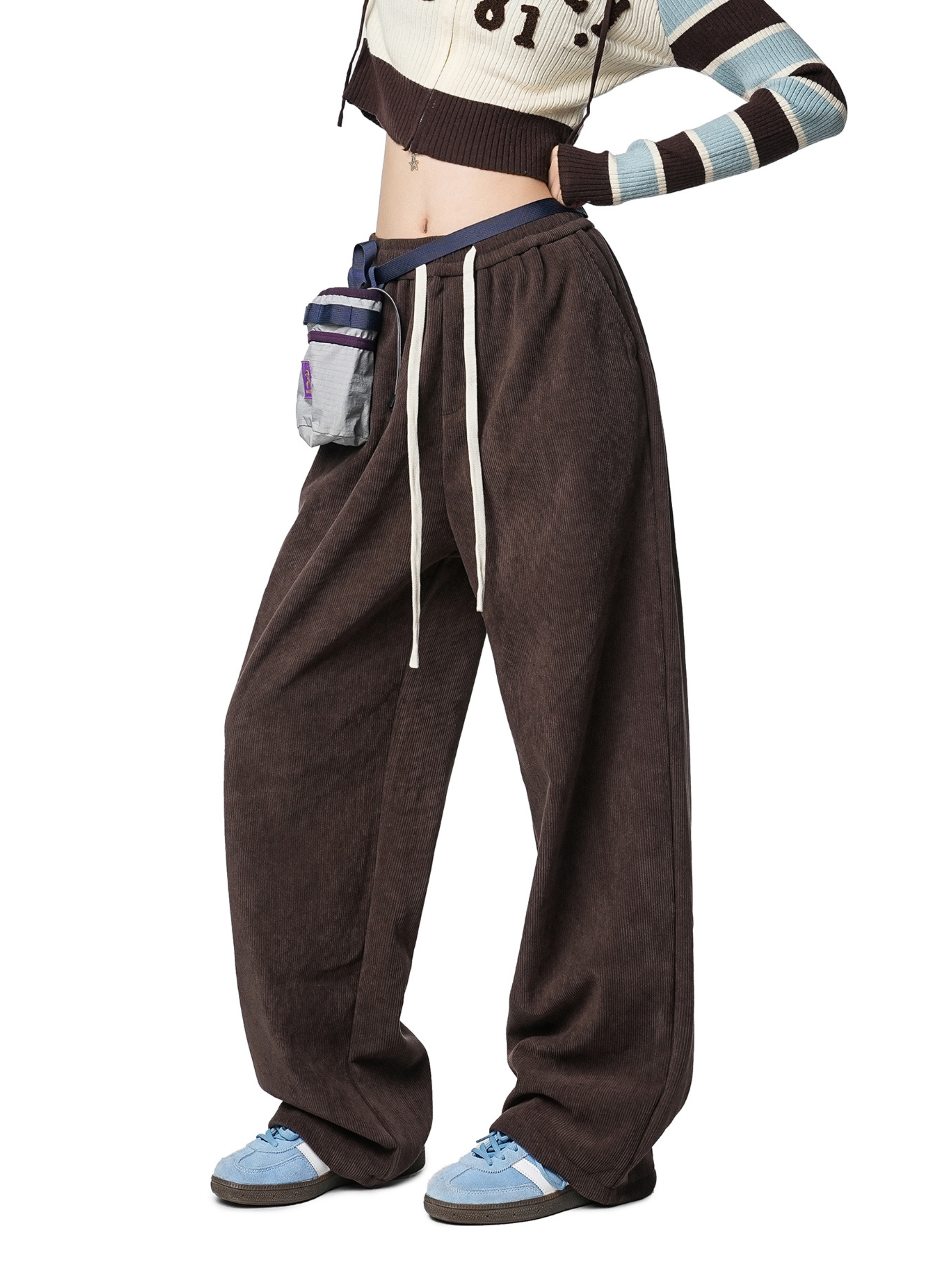 Shadewood - Women's Loose-Fit Corduroy Straight Pants