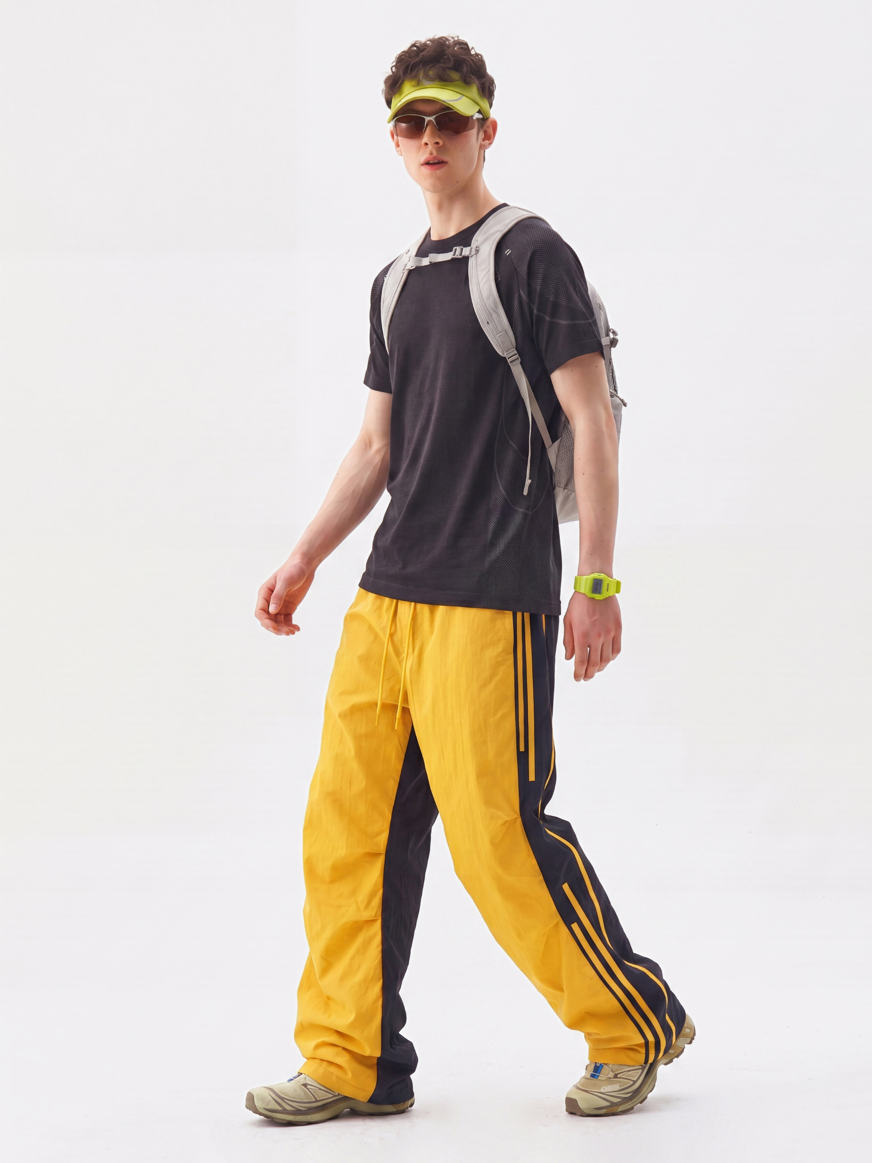 DriftFold - Unisex Water-Repellent Striped Colorblock Wide-Leg Pants